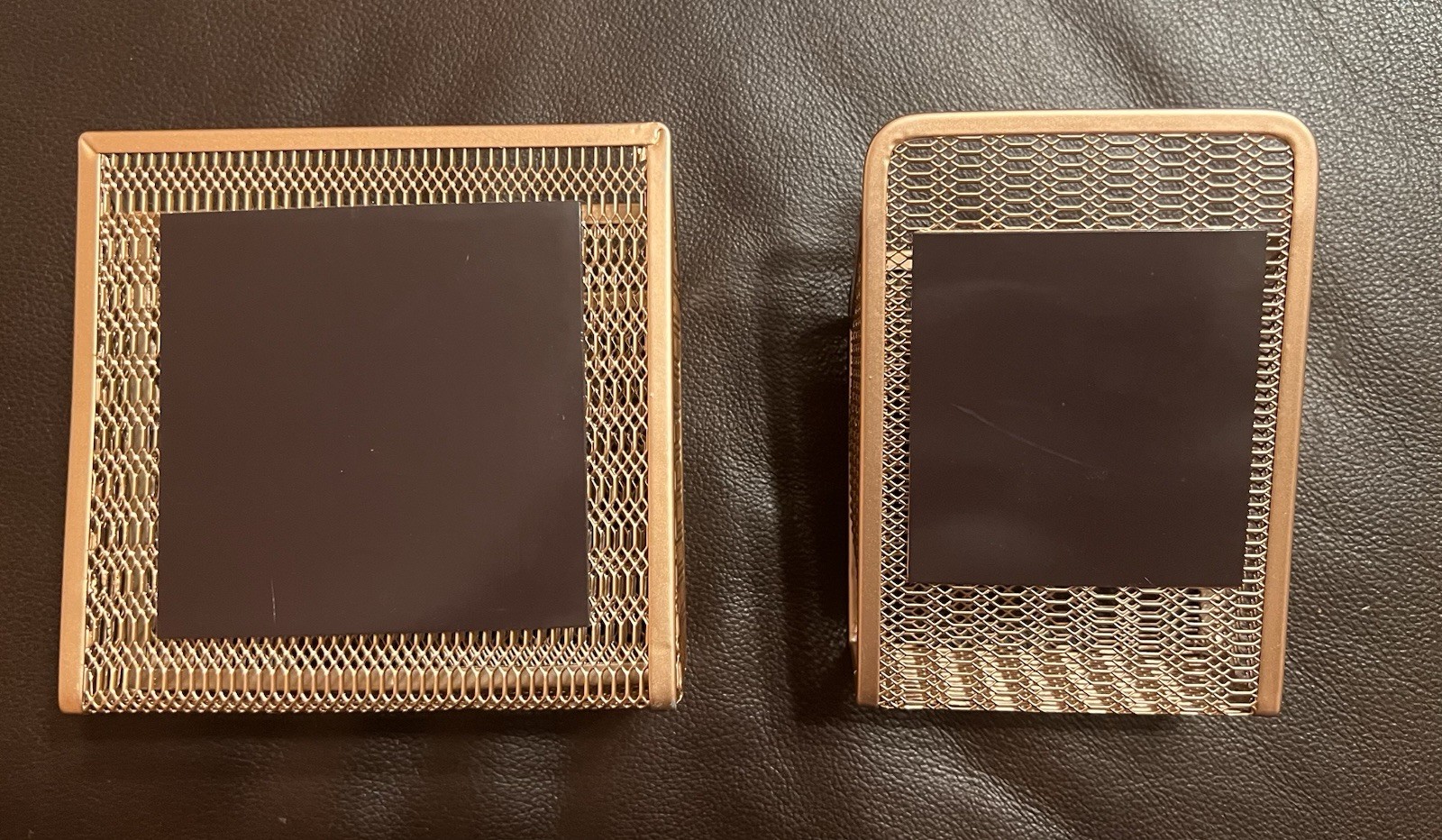 3-Piece Gold Magnetic Desk Organizer set.