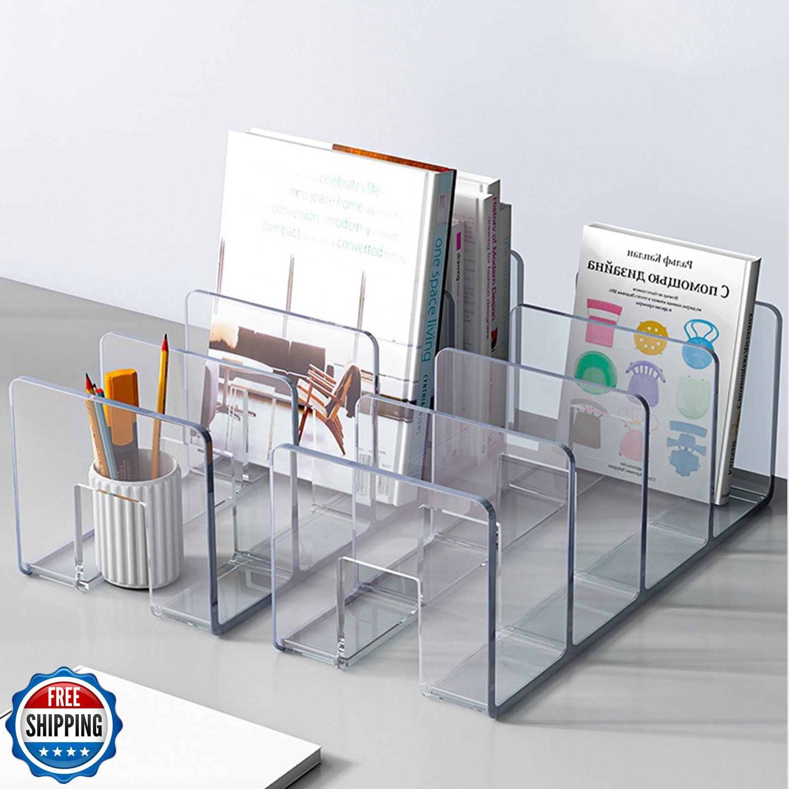 Zhousensen 2PCS Acrylic File Organizer for Desk, Desktop Document/Mail Organi