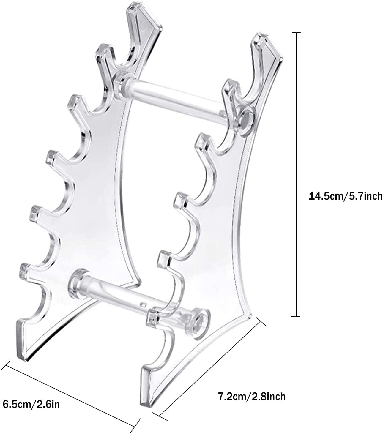 Plastic Pen Holder, Set of 4 Holder Display Stand 6-Slots Eyebrow Makeup Brush R