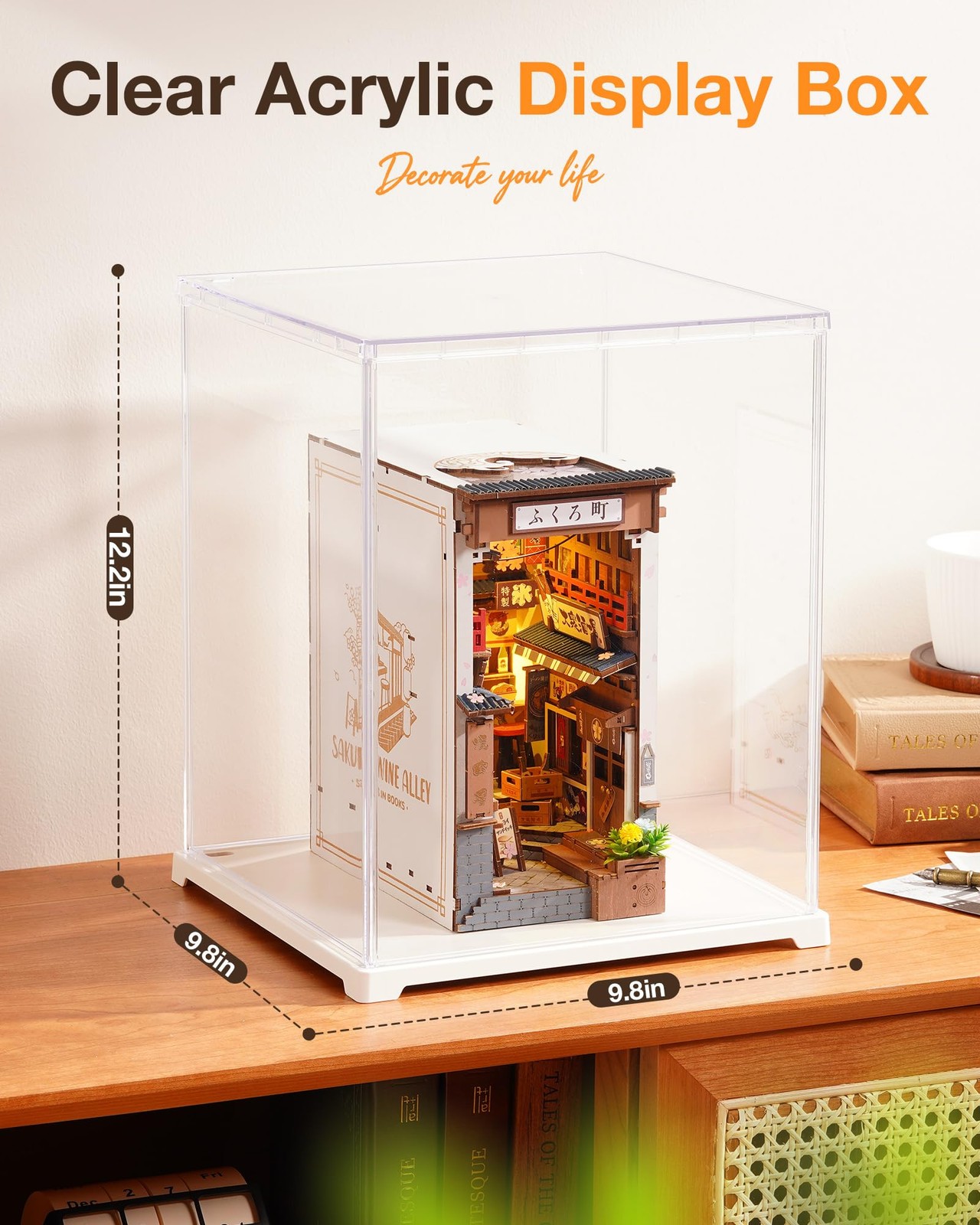 Acrylic Display Case Dust Cover for Collectibles, Dustproof Protection Large