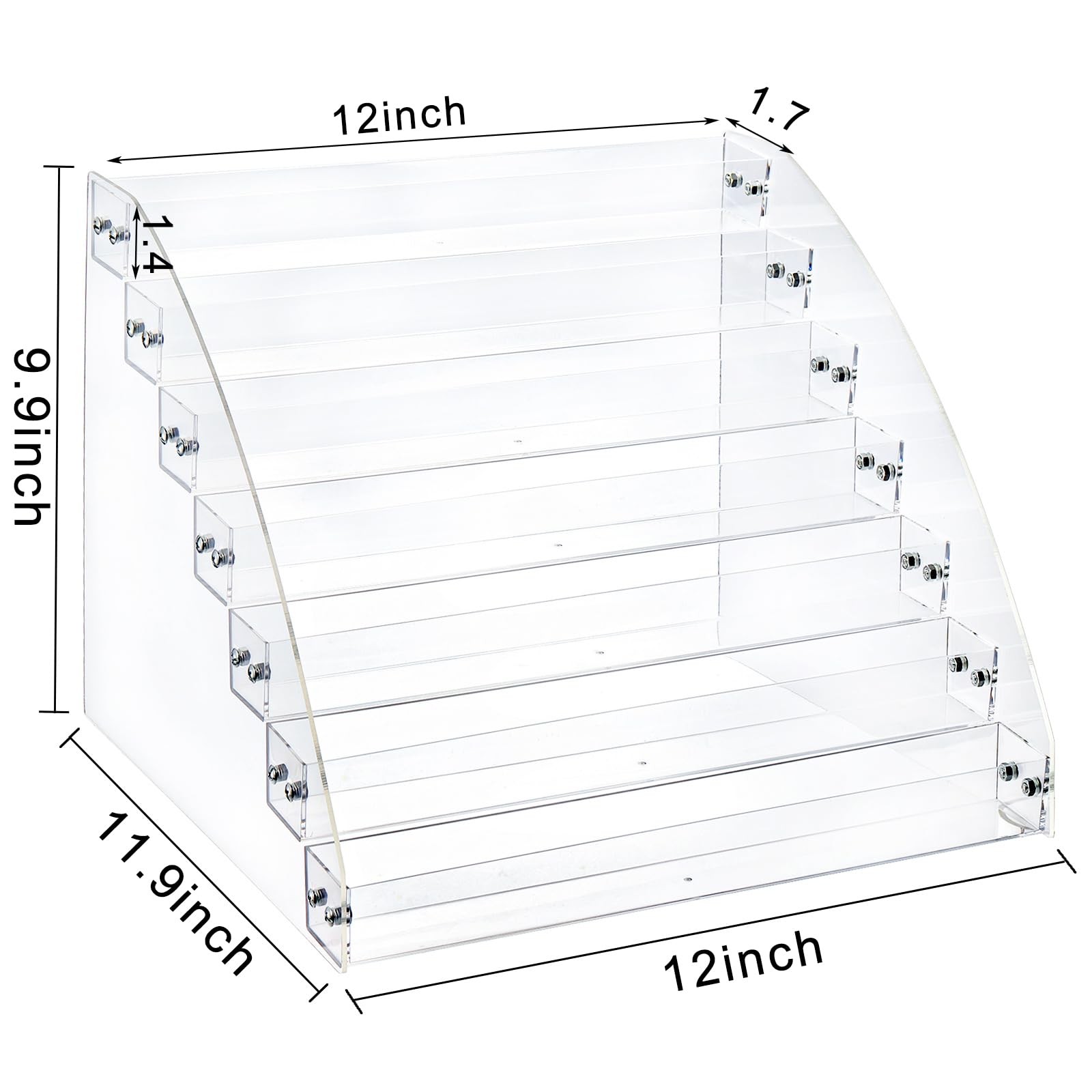 SOUJOY 7 Tier Sunglass Organizer Stand, Acrylic Holder, Clear