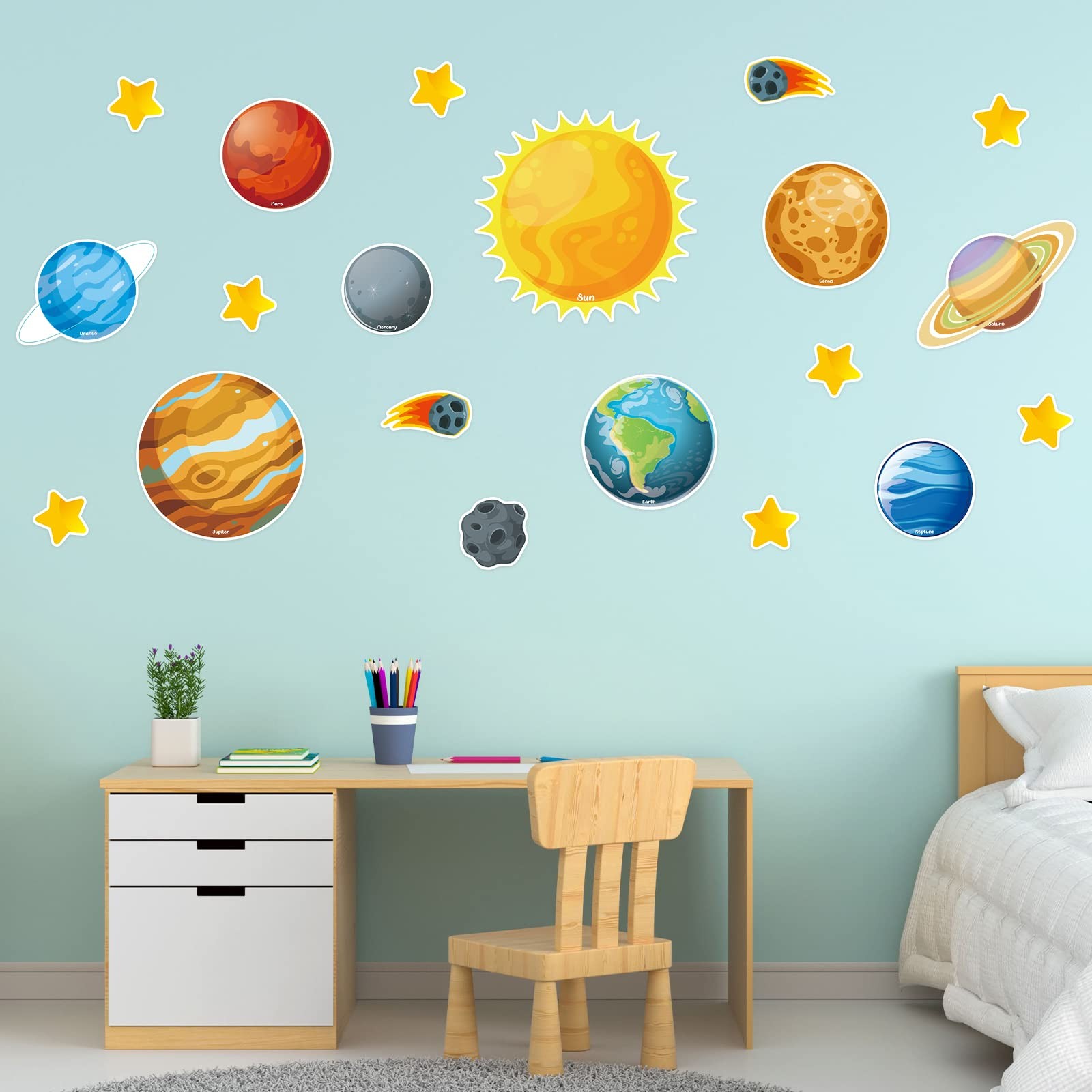 42 Pcs Solar System Cutouts Planet for Bulletin Board