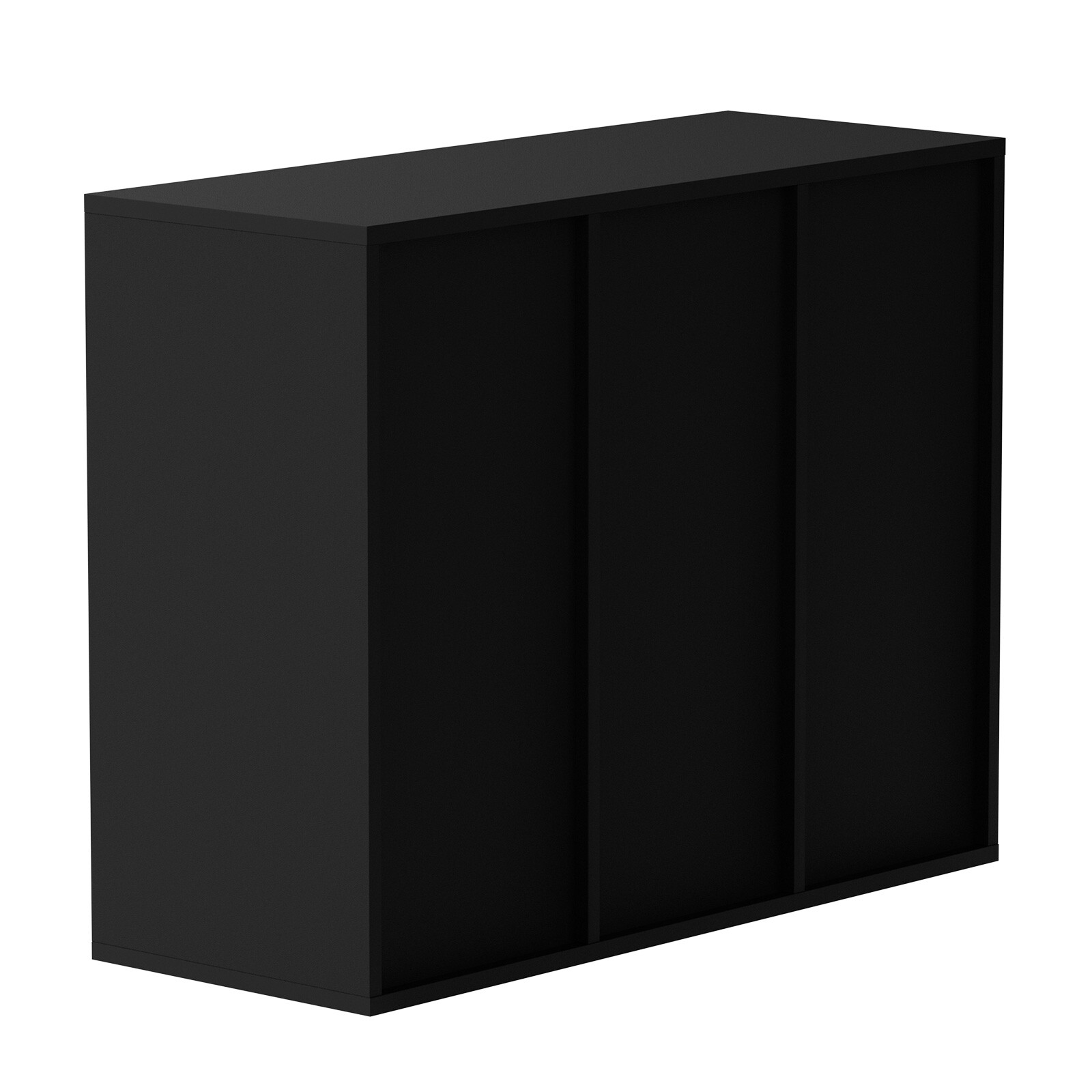 Wood Literature Organizer File Sorter Paper Storage Holder 27 Slots Black