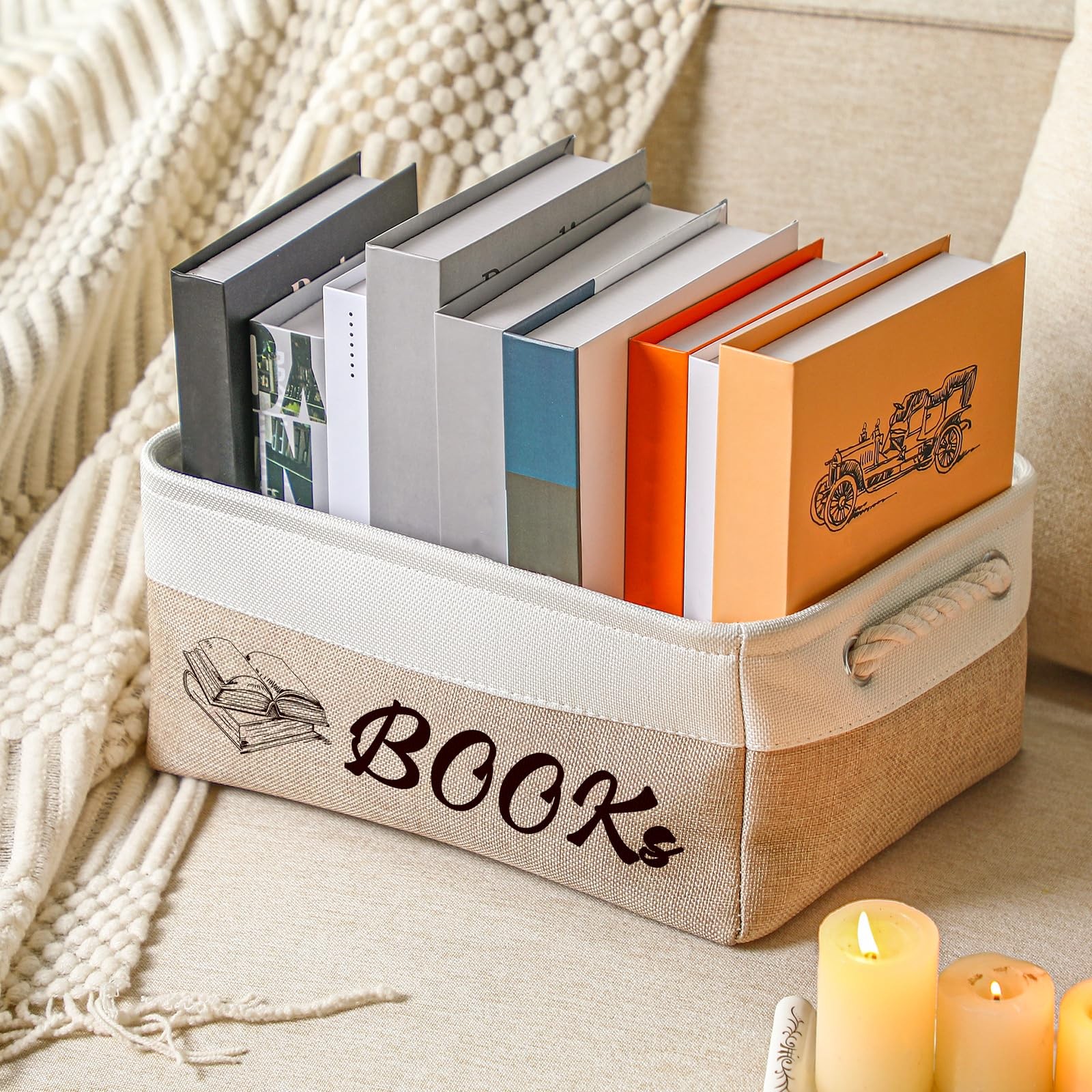 Book Lover Gifts Books Themed Storage Basket Storage Bin Bookish Accessories