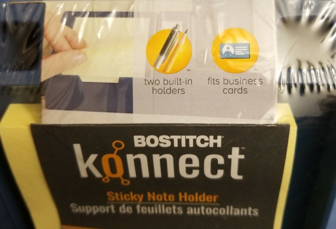 Bostitch Konnect Plastic Sticky Note & Card KT-CARD-BLUE