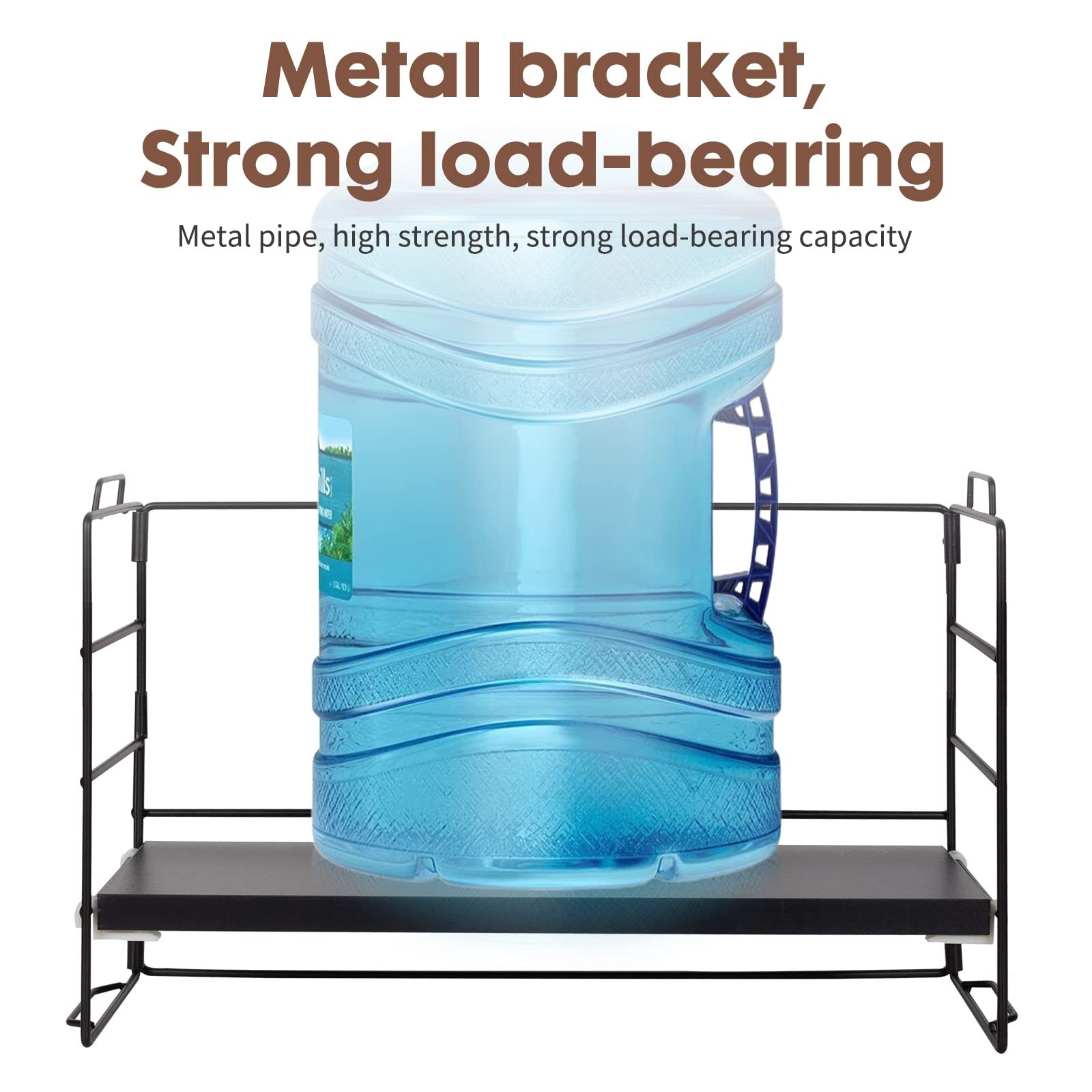ShellKingdom Desk Shelf Organizer, 3 Tier Desktop Large 3 Tier, Black