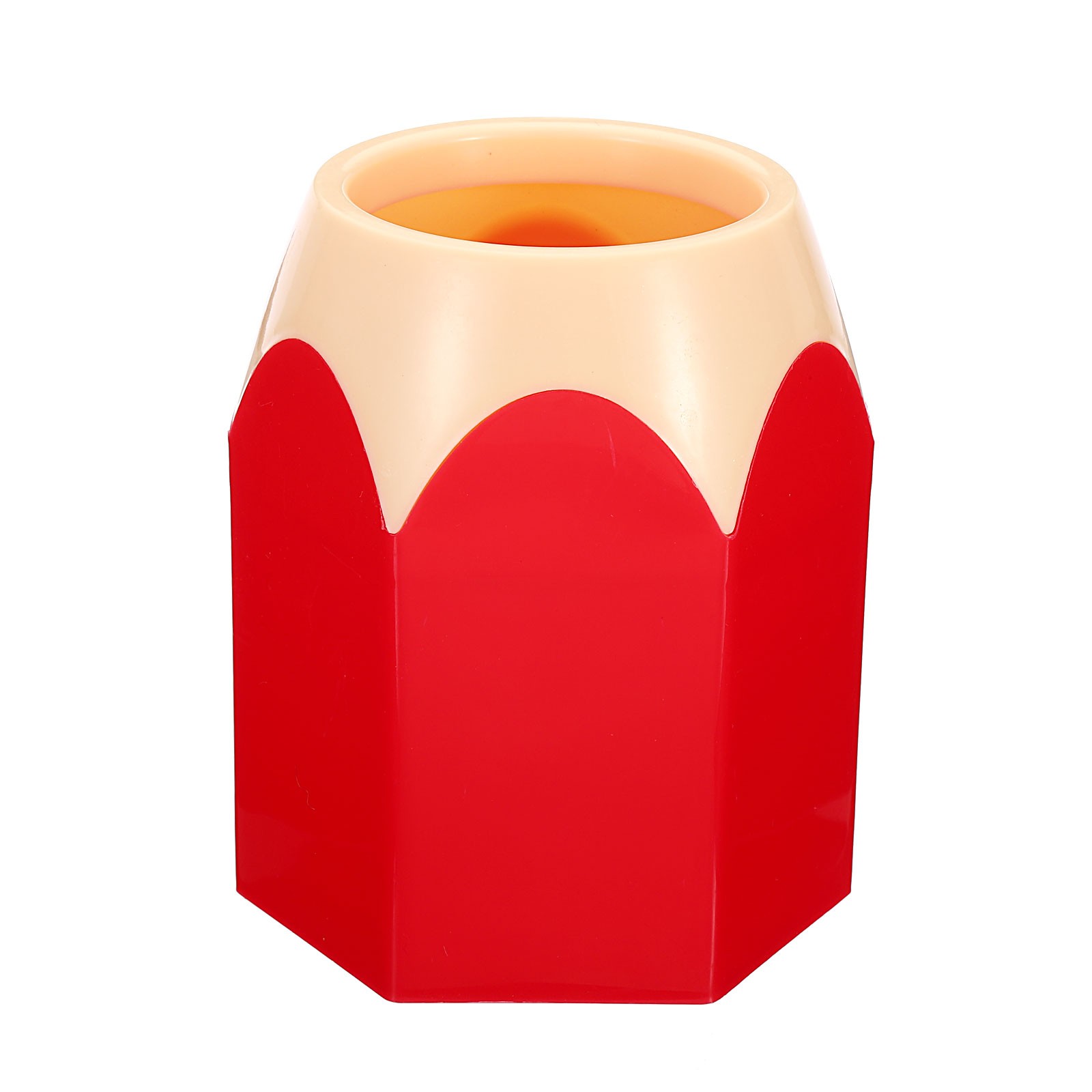 Pencil Holder Pen Holder for Desk Cute Pencil Holders Cup Pencil Shape Red