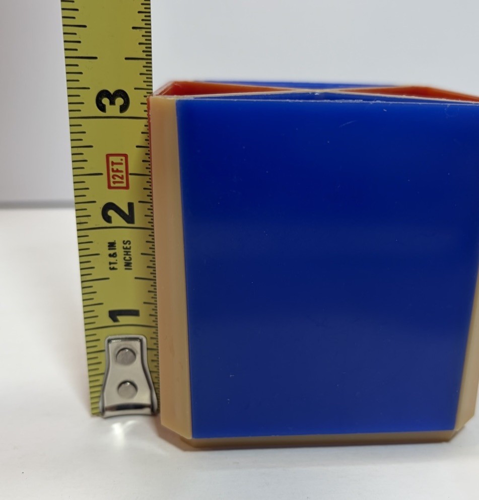 Vtg 1970s Modular Desk Caddy Cube Space Age MCM Plastic Organizer Hong Kong 3″