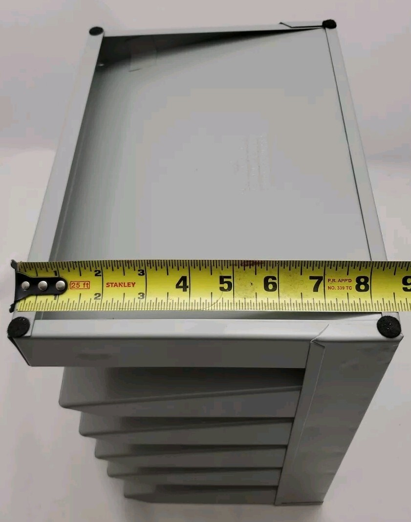 Horizontal Heavy Duty Metal Grey 6 Slot Desk / Wall File Tray ~New