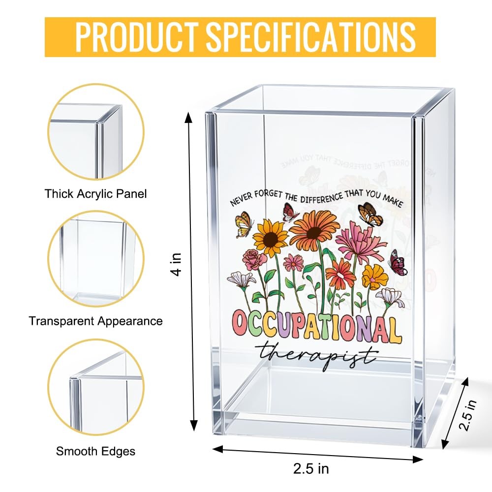 JQYCJTR Never Forget The Difference That You 2.5×2.5×4 in, Transparent018