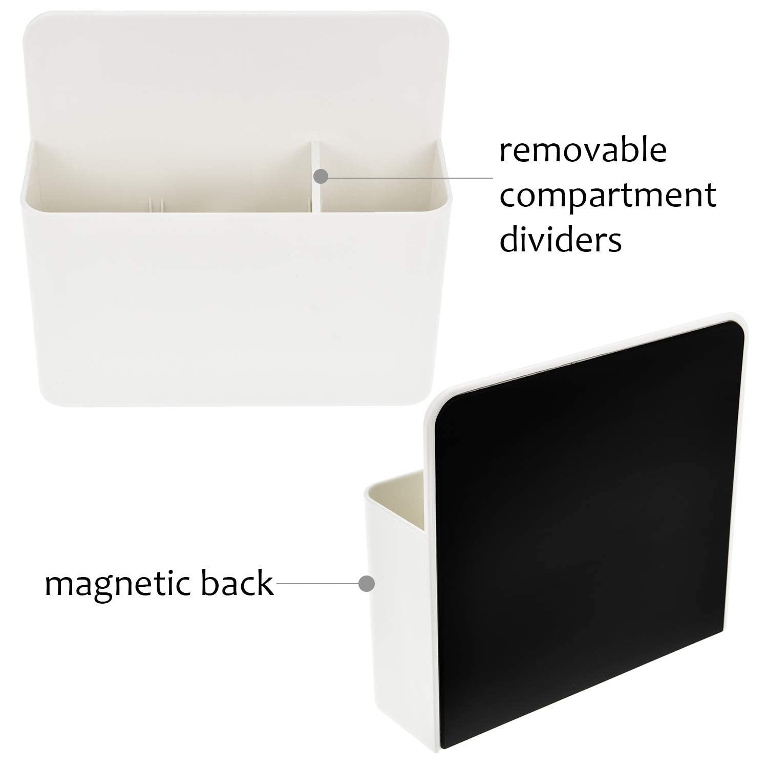 Marbrasse Magnetic Dry Erase Marker Holder,Pen and Eraser Holder for 2 Pack