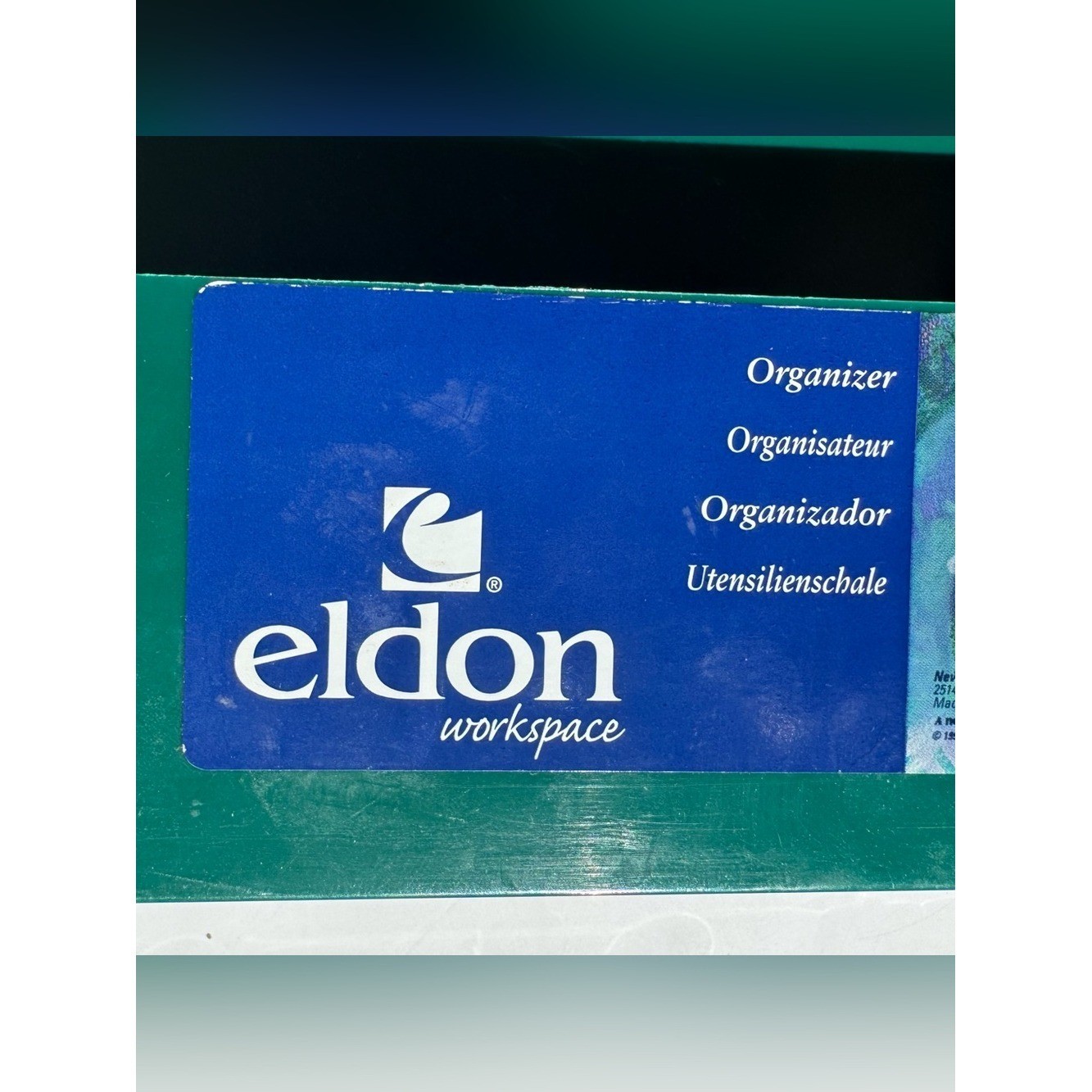 VTG 80s Eldon Desk Organizer Forest Green Acrylic Wall Option New! Office Work