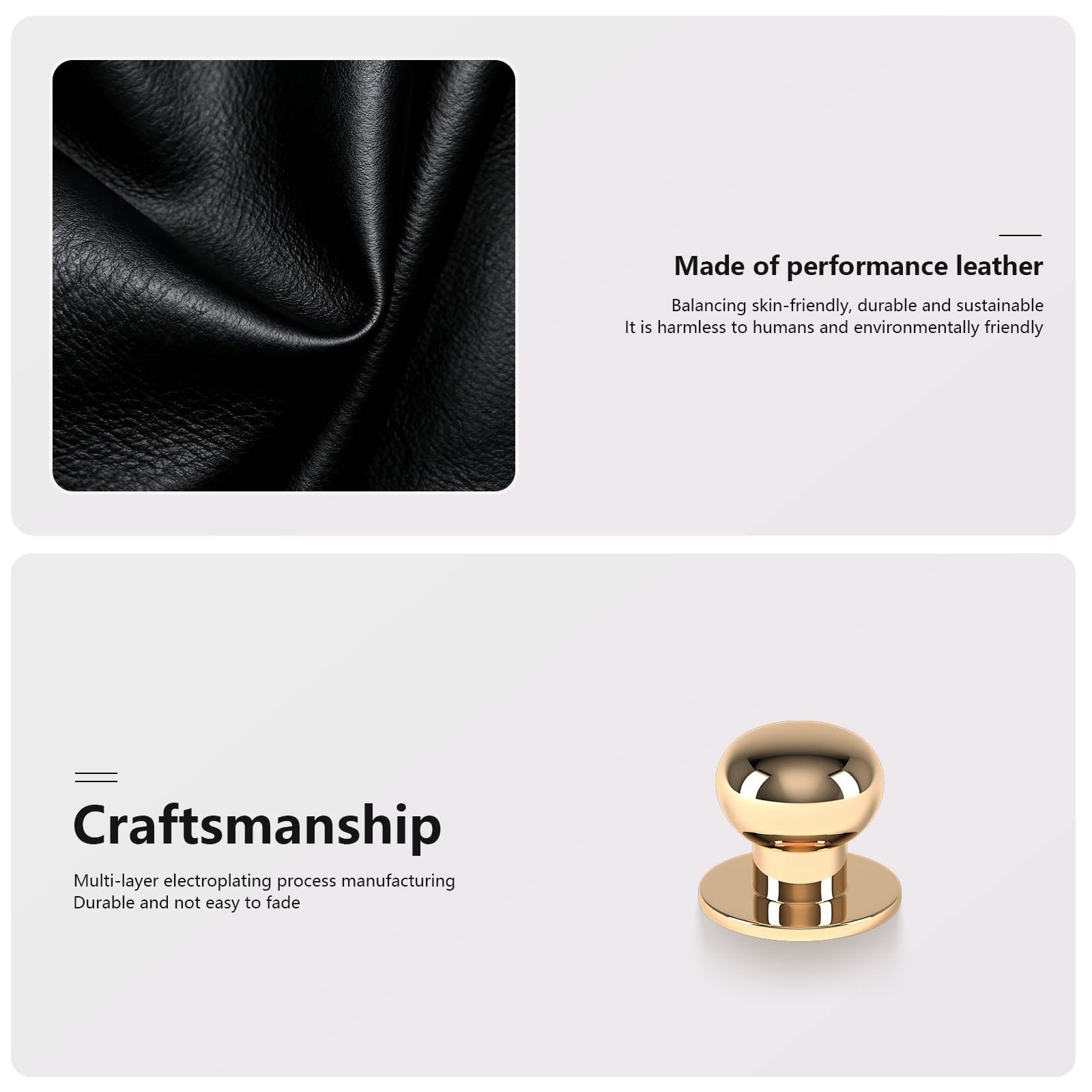 LADSTAG Desk Organizers and Accessories,Black Vegan Leather 4 layers, Black