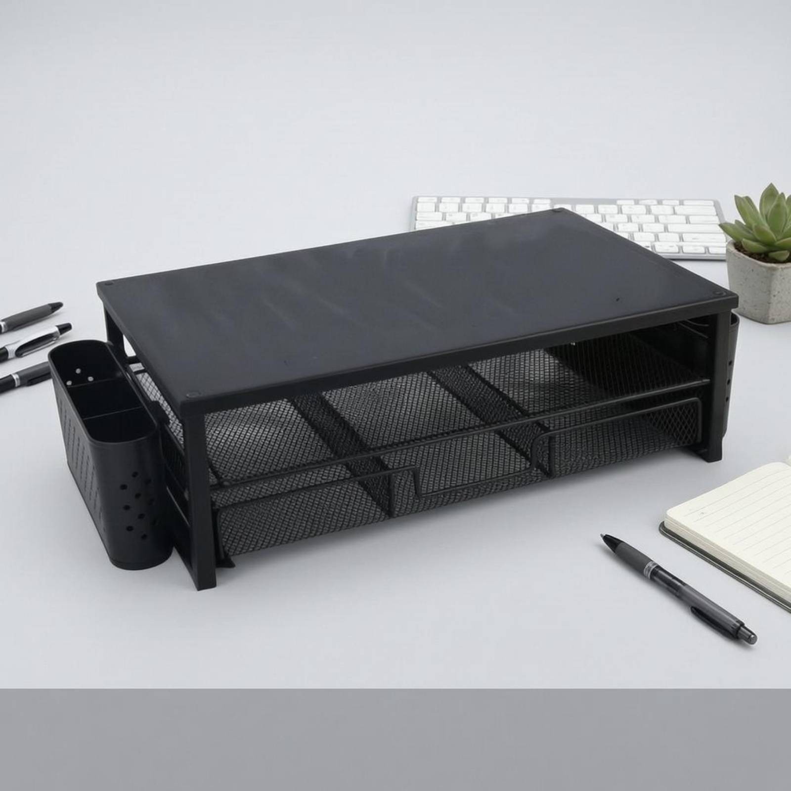 Monitor Riser with Drawer Stable Desktop Monitor Riser Ergonomic for Workspace