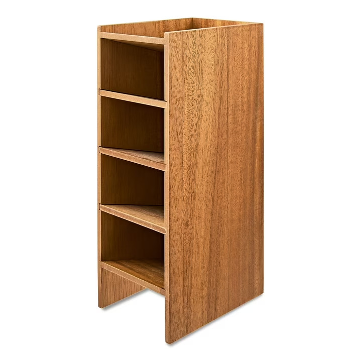 Pen+Gear Wooden Pencil Tower Vertical Pen Holder Marker Organizer Desk Storage