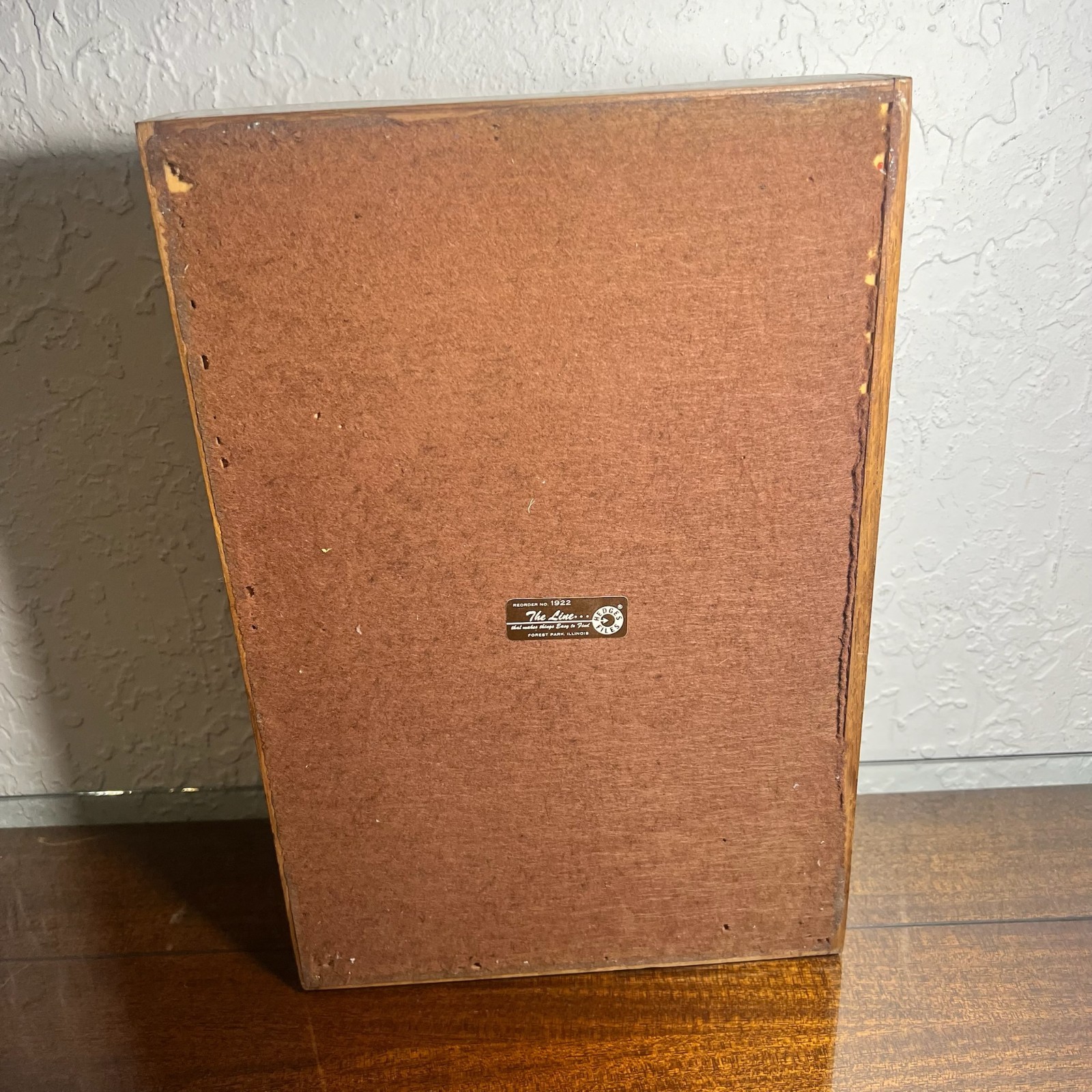 Vintage Hedges Files “The Line” Wood Letter Paper Tray Desk Organizer No 1922