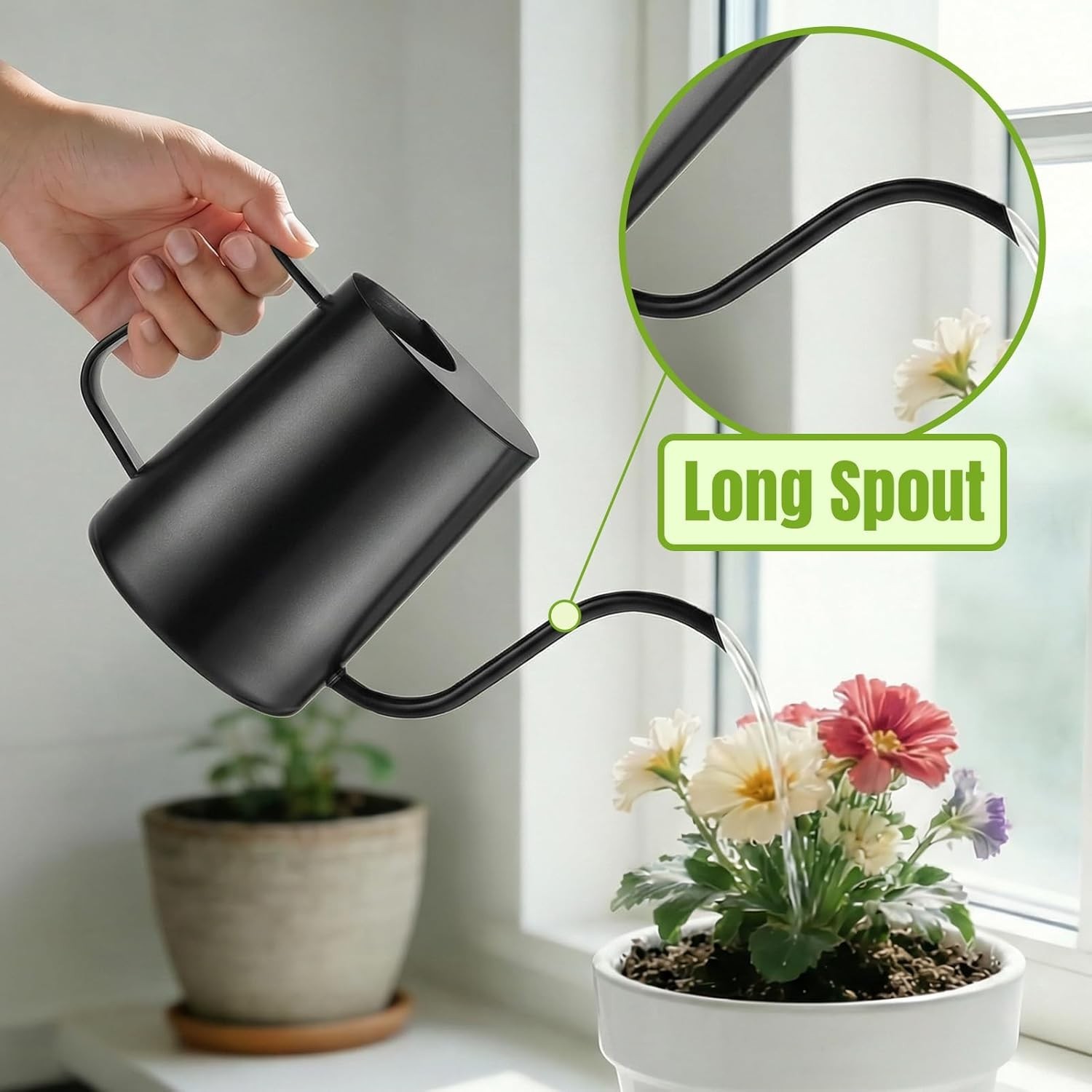 34oz/1000ml Watering Can Indoor Plants W/ Long Spout Plant Watering Can