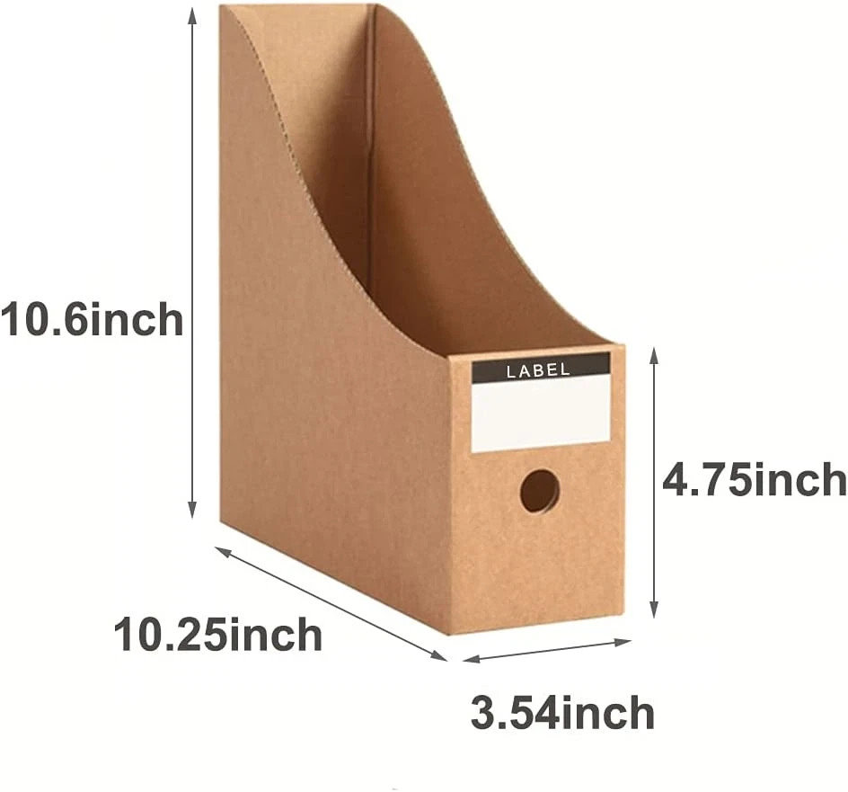 Foldable Desk File Holder Organizer Sturdy Cardboard Magazine Storage Box Docume