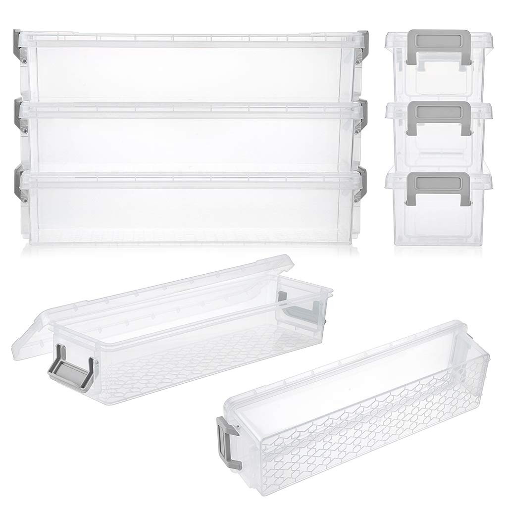 Long Plastic Stackable Boxes Home, Office Supplies Storage Organizer Pencil B…