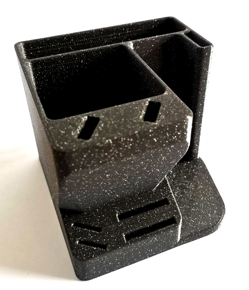 3D Printed Desk Organizer Engineering Edition – Glitter Black