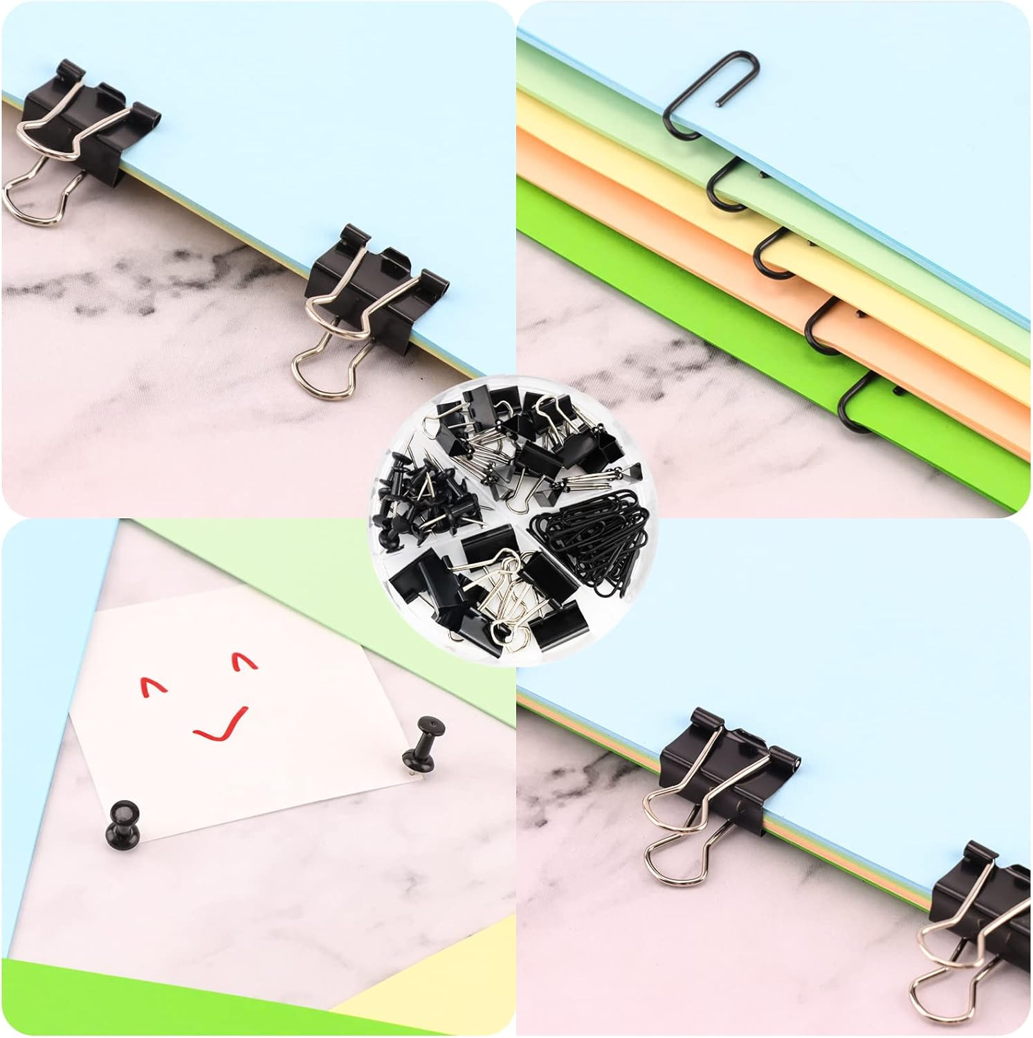 Desk Organizers Caddy and Accessories with 7 Compartments + Pen Holder / 72 Clip