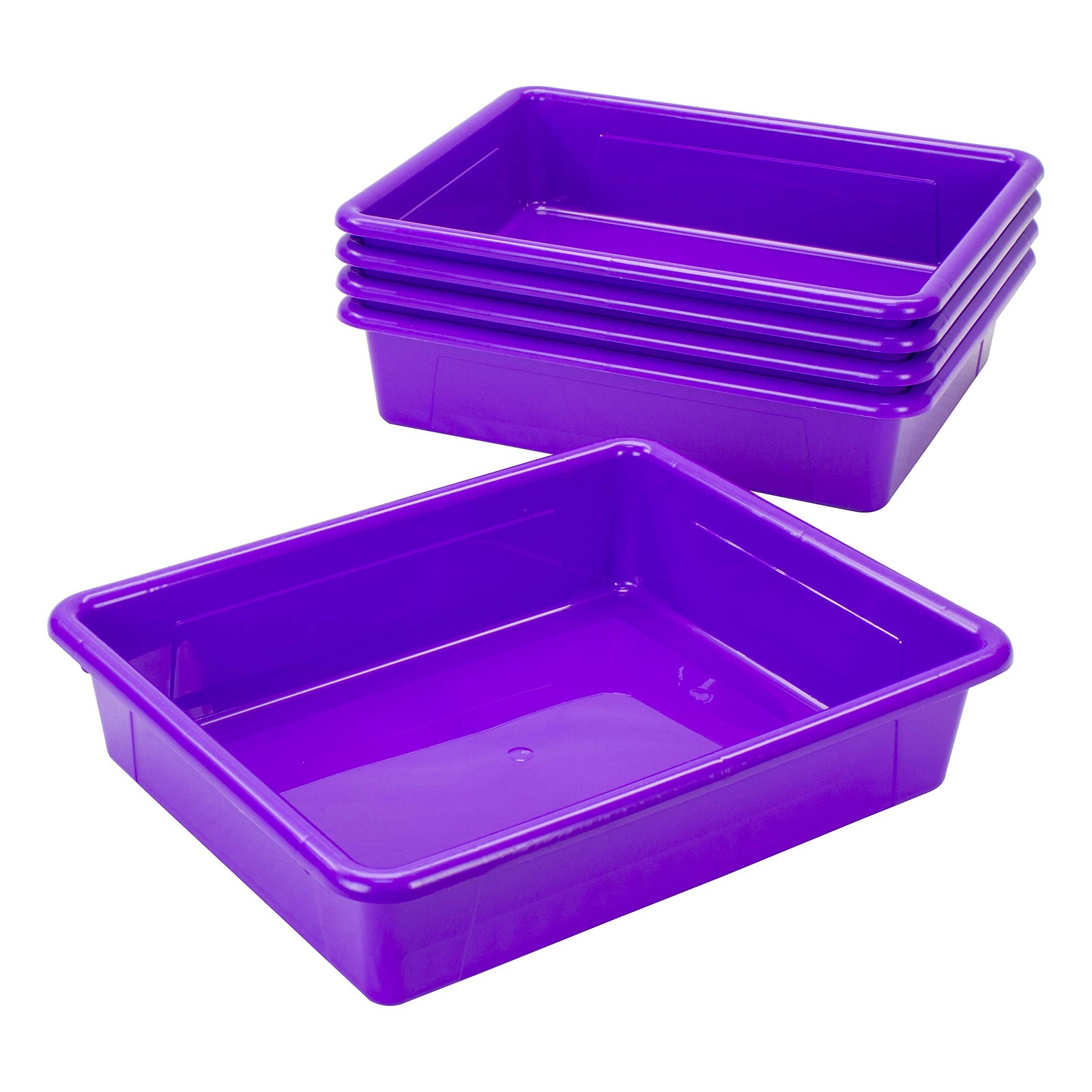 Letter Size Flat Storage Tray – Organizer Bin for Classroom, Office and Home,…