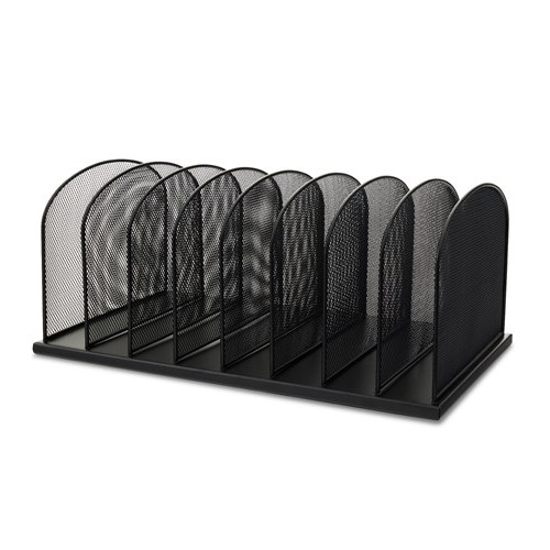 Safco Onyx Mesh Office/Desk Organizer, 8 Upright Sections, #3253 BL