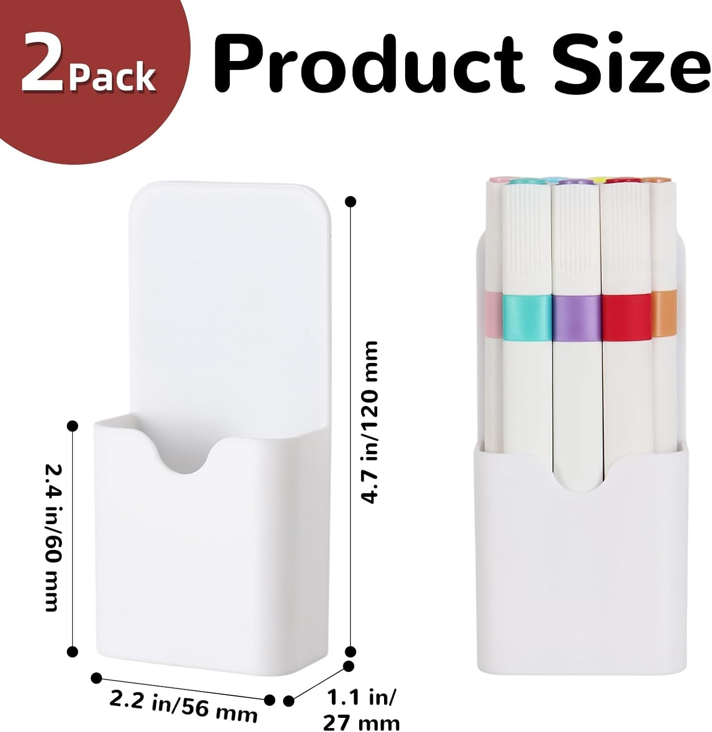 Magnetic Dry Erase Marker Holder for Office School Home Classroom Locker