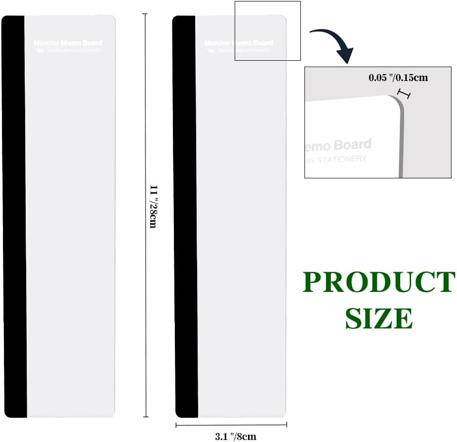 Office Desk Accessories 2Pcs Computer Monitor Memo Board Message Board Transpare