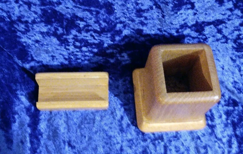Oak Line By Curtis Wooden Desk Organizer, Business Card and Pen Holder, Planner
