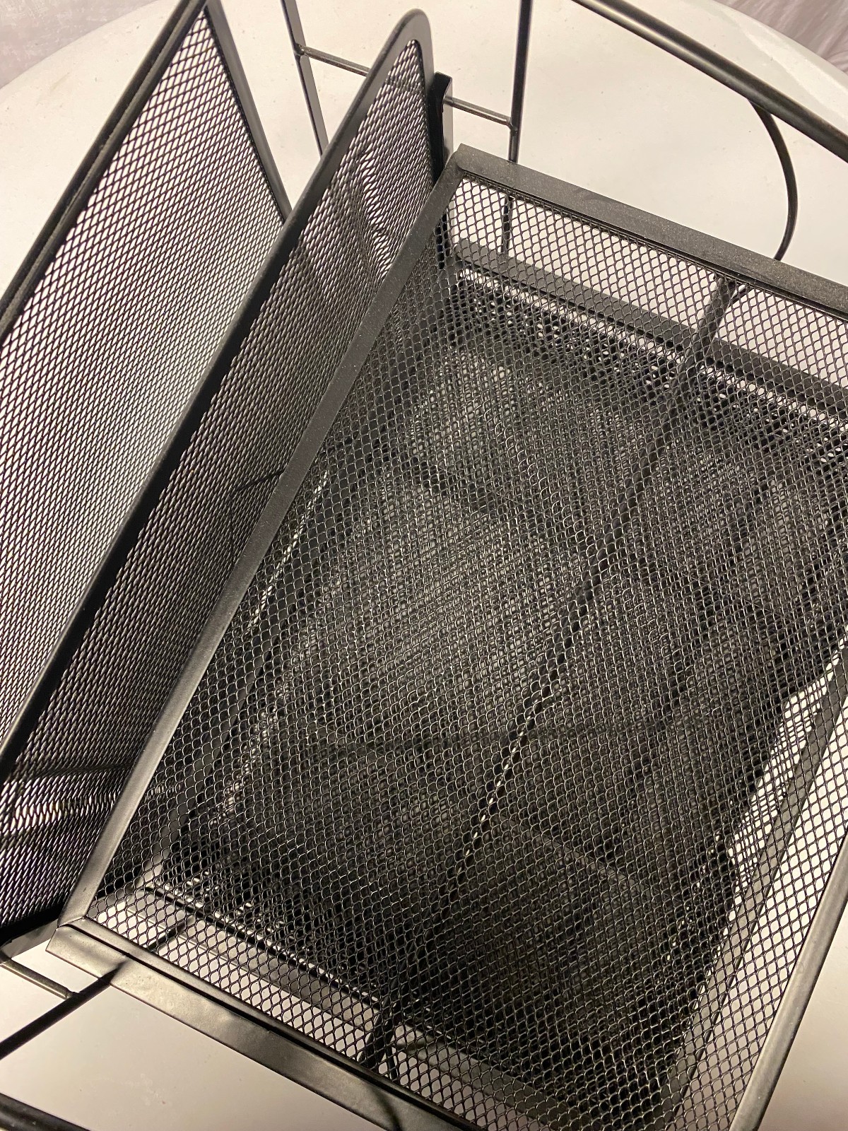 Black Wire Desk Organizer – Drawer, 2 pull out shelves & a vertical file slot