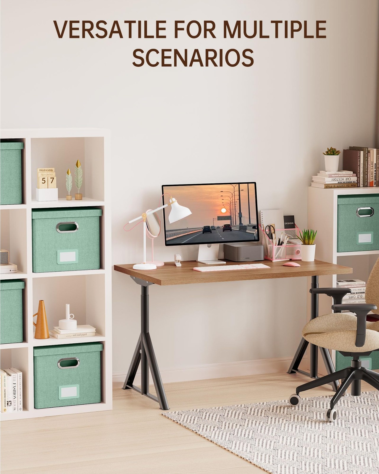 Oterri File Organizer, Box, Cabinet for Letter 1 pack, Green