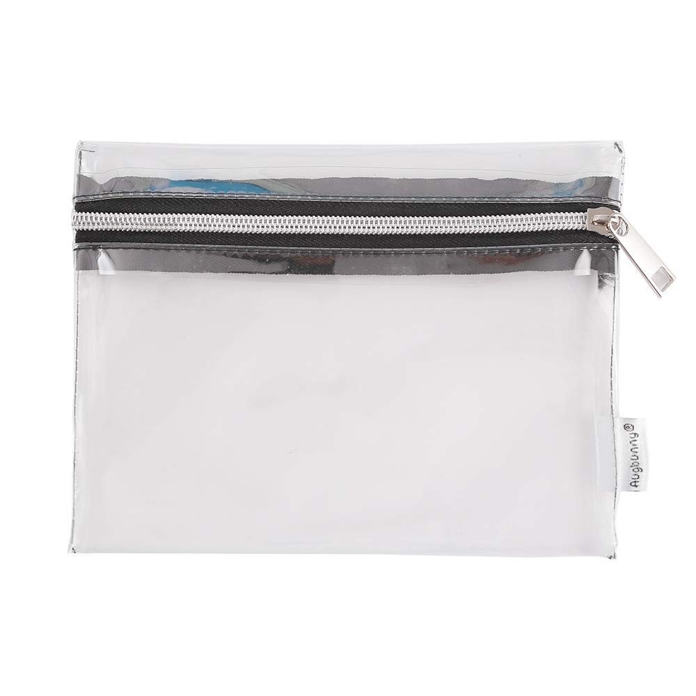 4 Pack Clear Vinyl Zipper Waterproof Office Home Supply Organizer Toiletry