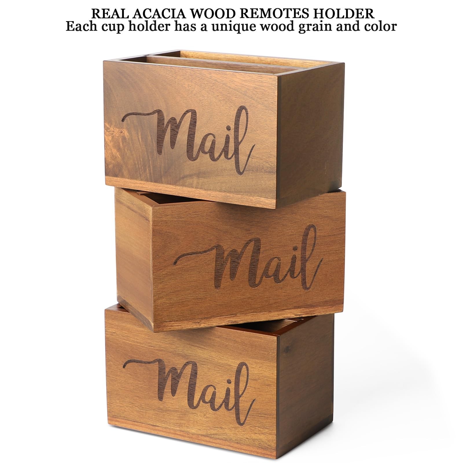 Holder Storage Organizer ,Acacia Wood Organizer Countertop,Desktop Letters, B…