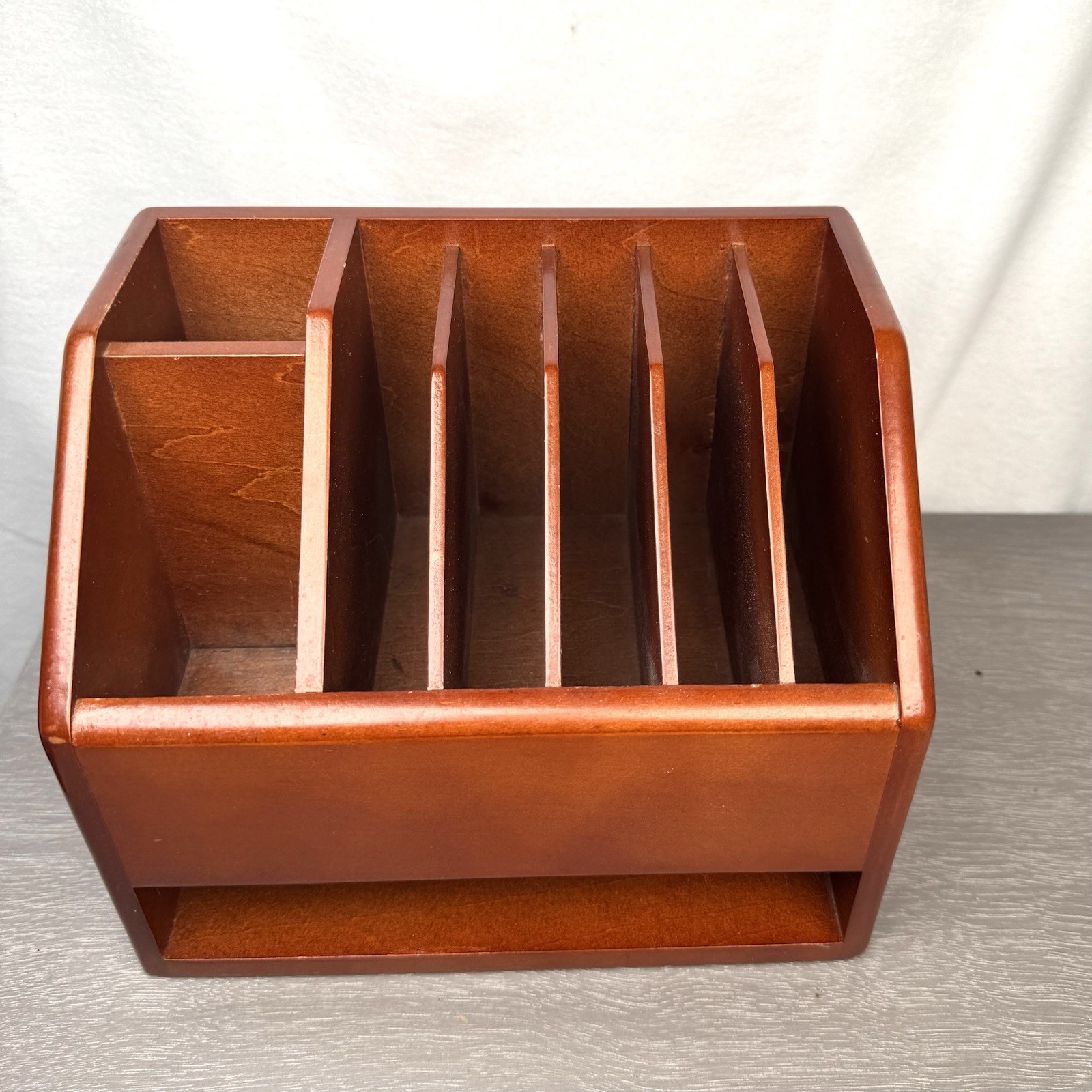 Eldon Wood Desk Top Organizer Cherry Finish 8.5” X 7” X 6”