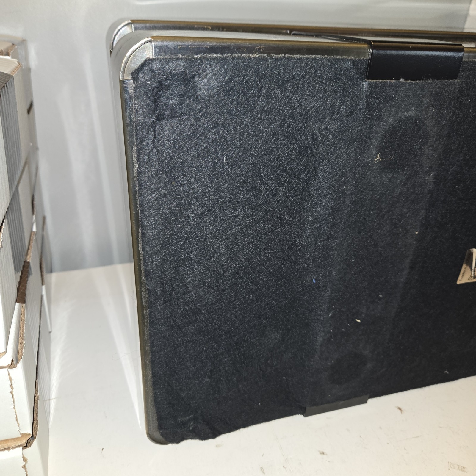 Smokador Double Letter Tray Desk Organizer Modernist Rectangular Brass/Black