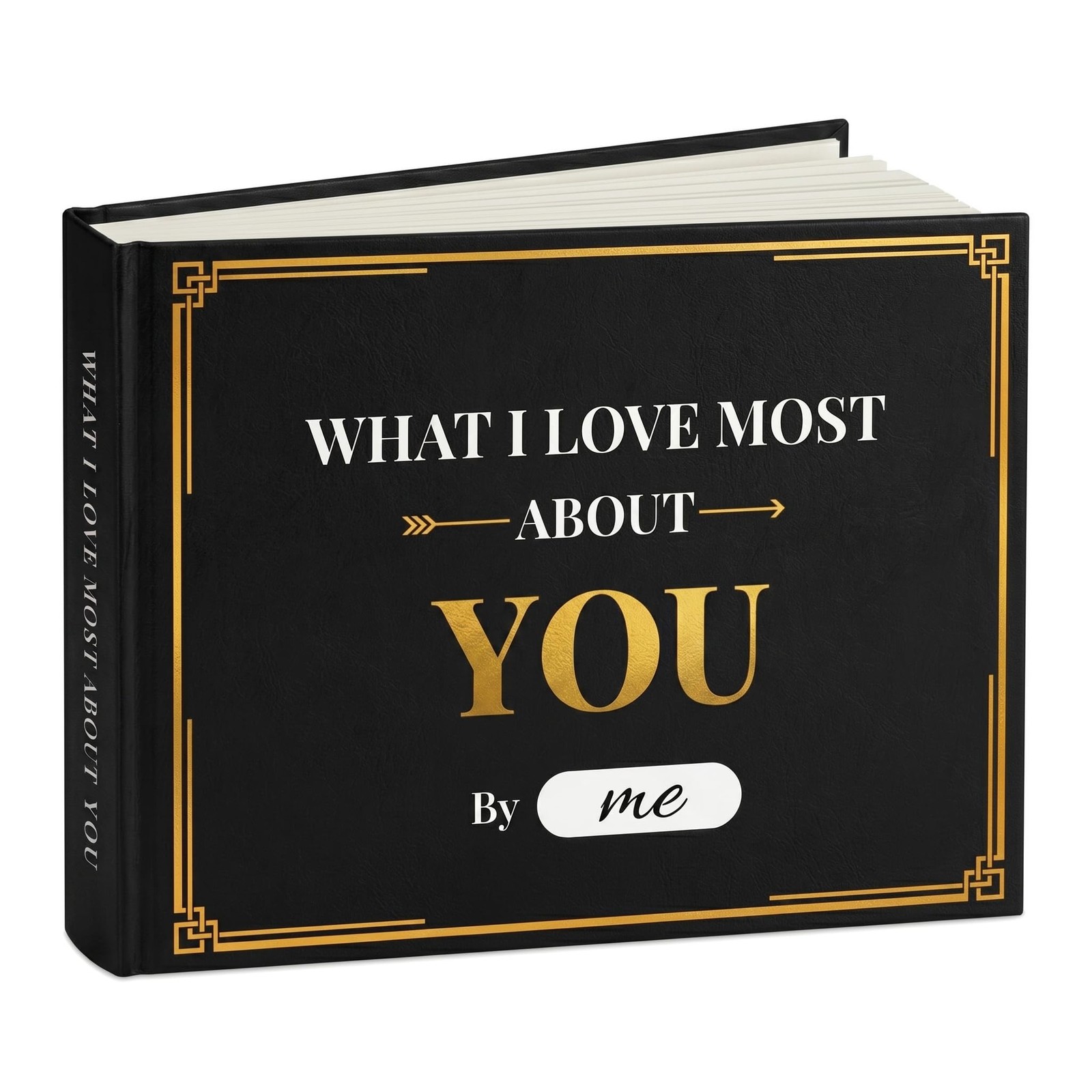 What I Love about You Book: Meaningful Gift for 6.2 x 5 x 0.4 inches, Black