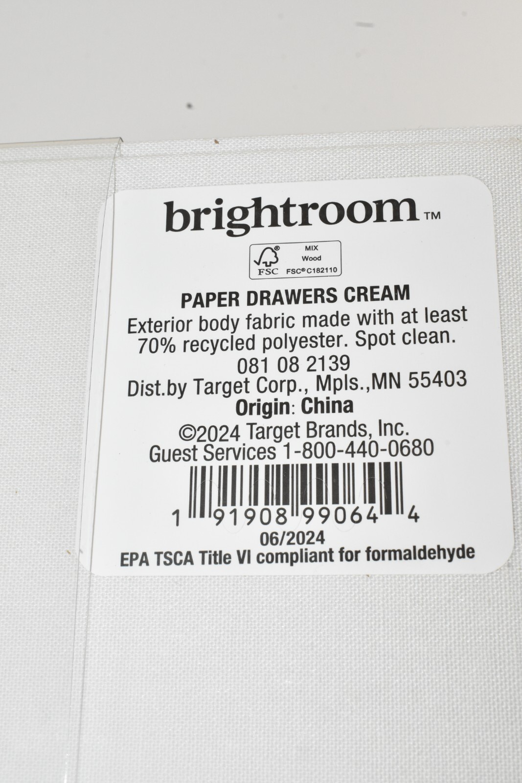 Brightroom 2024 Off White Canvas Desk Storage Drawers Office Organizer 13x10x6