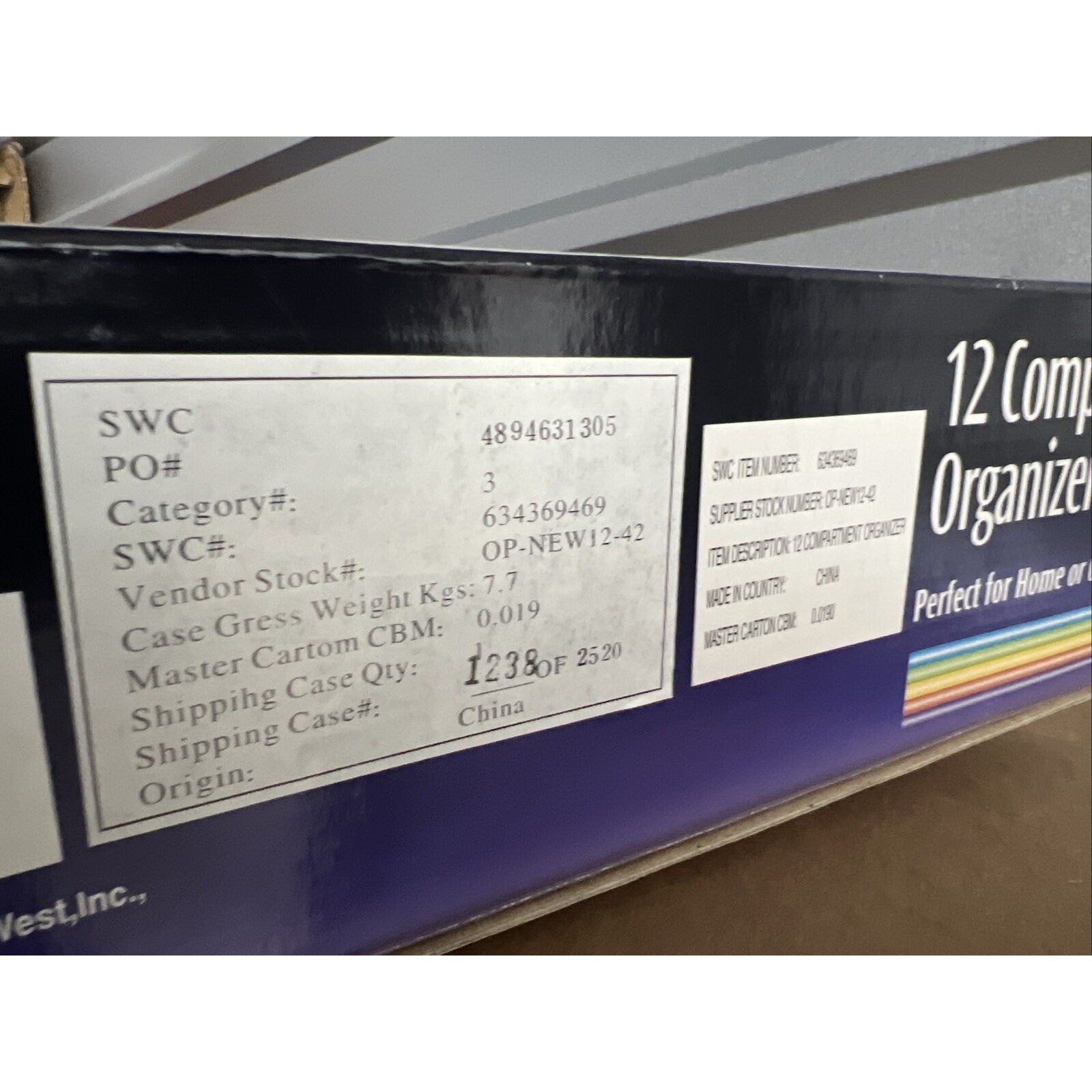 12 Compartment Paper Organizer Shelf Module Unit