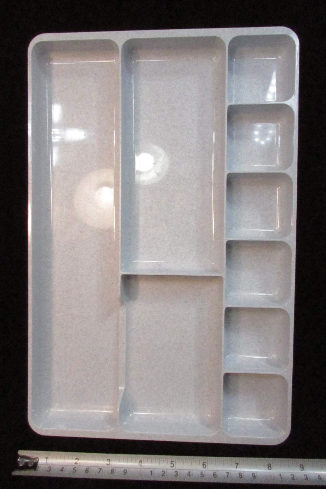 Rogers No. 517 Office Desk DRAWER ORGANIZER Speckled Gray 9 Compartments 9″x 14″