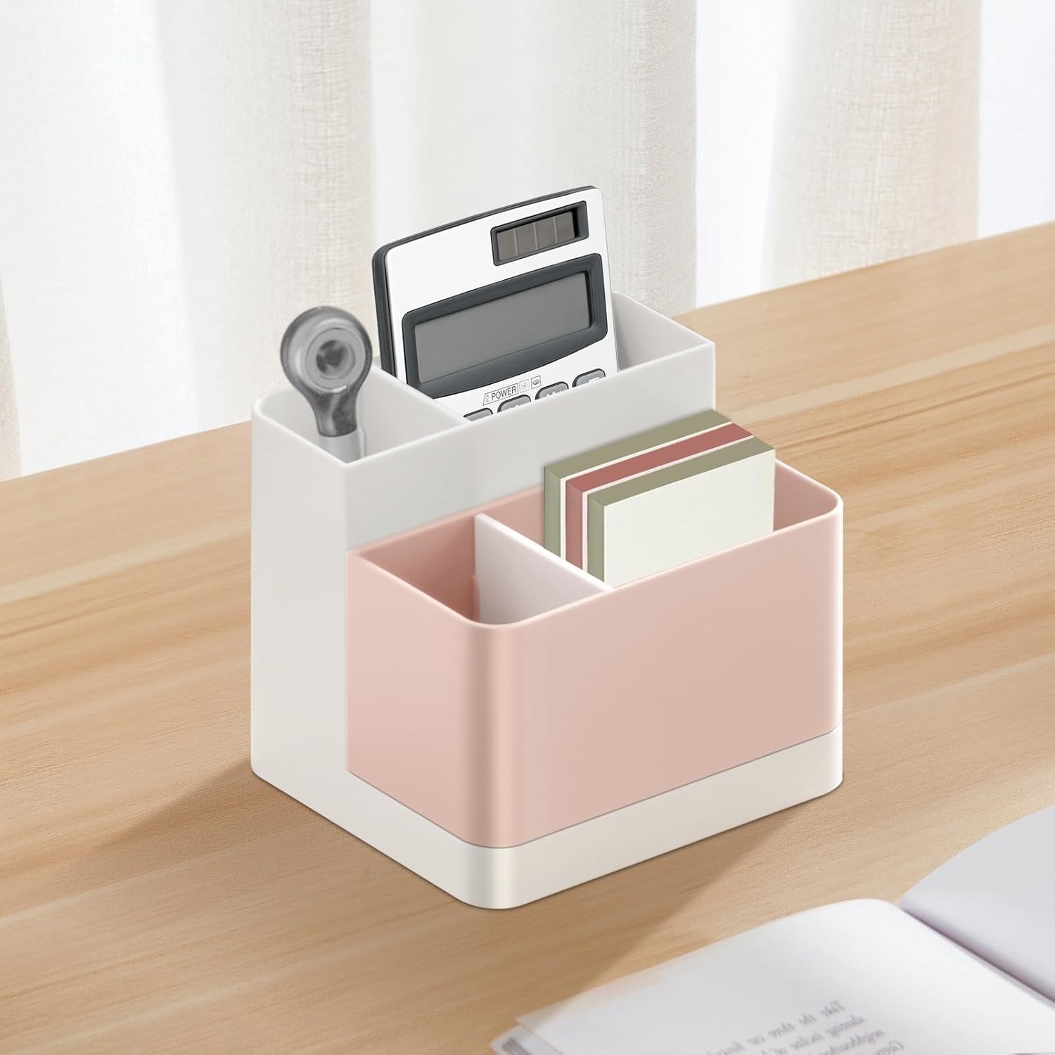 4-Compartment Lightweight Desk Caddy for Pens, Accessories & Cosmetics Care