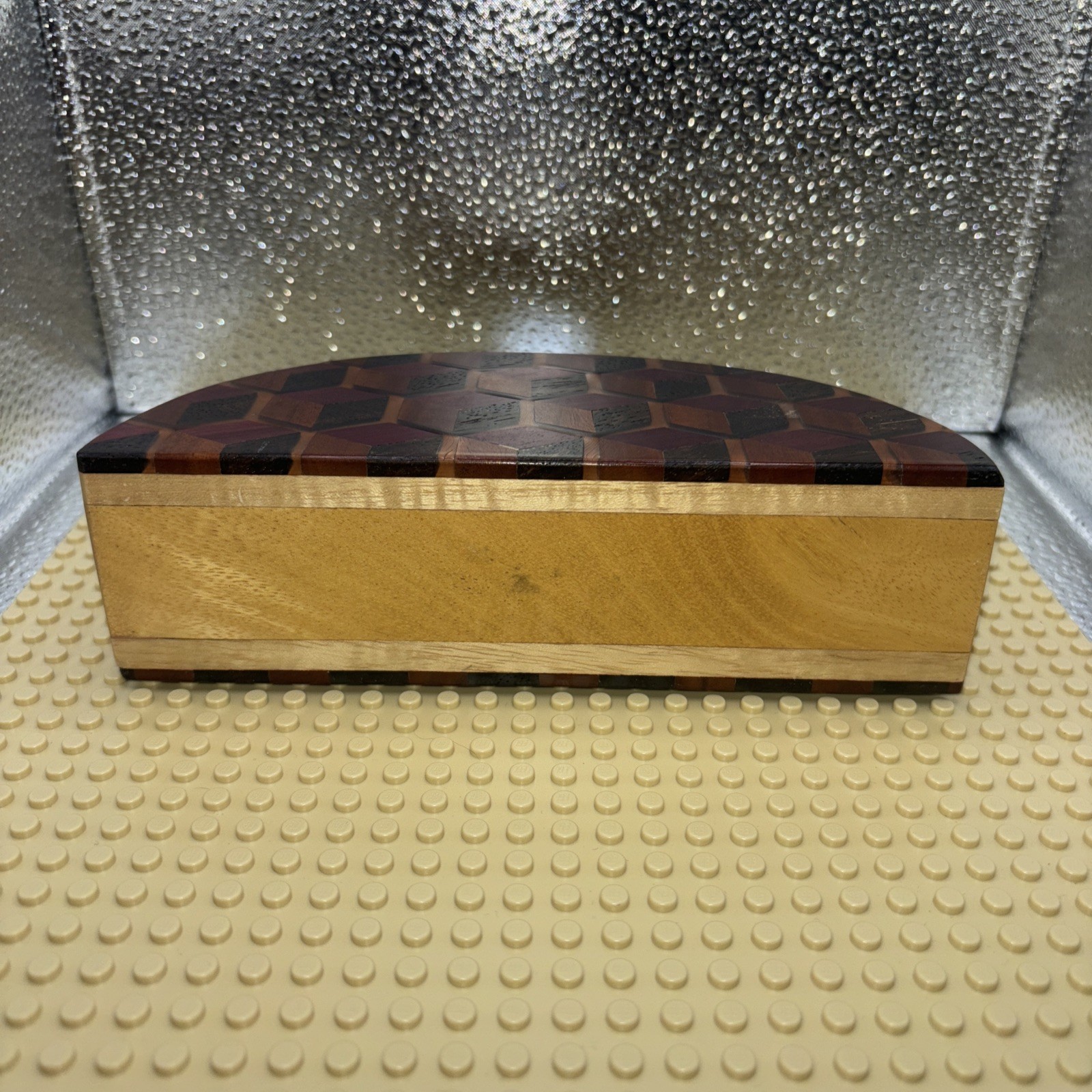 Homemade Wood Epoxy Inlay Desk Office Organizer Letter Napkin Holder MCM 7×3.5×2