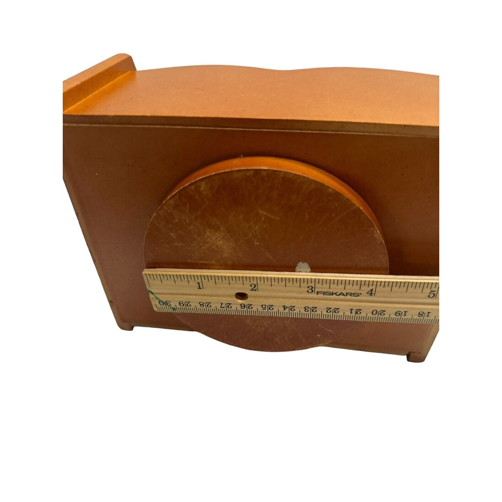 MCM Wood Turning Mail Accessories Holder Lazy Susan Swivel Desk Organizer Caddy