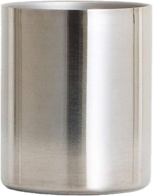 Gold Pen Holder Glossy Stainless Steel Pencil Cup Home Office Desk Organizers