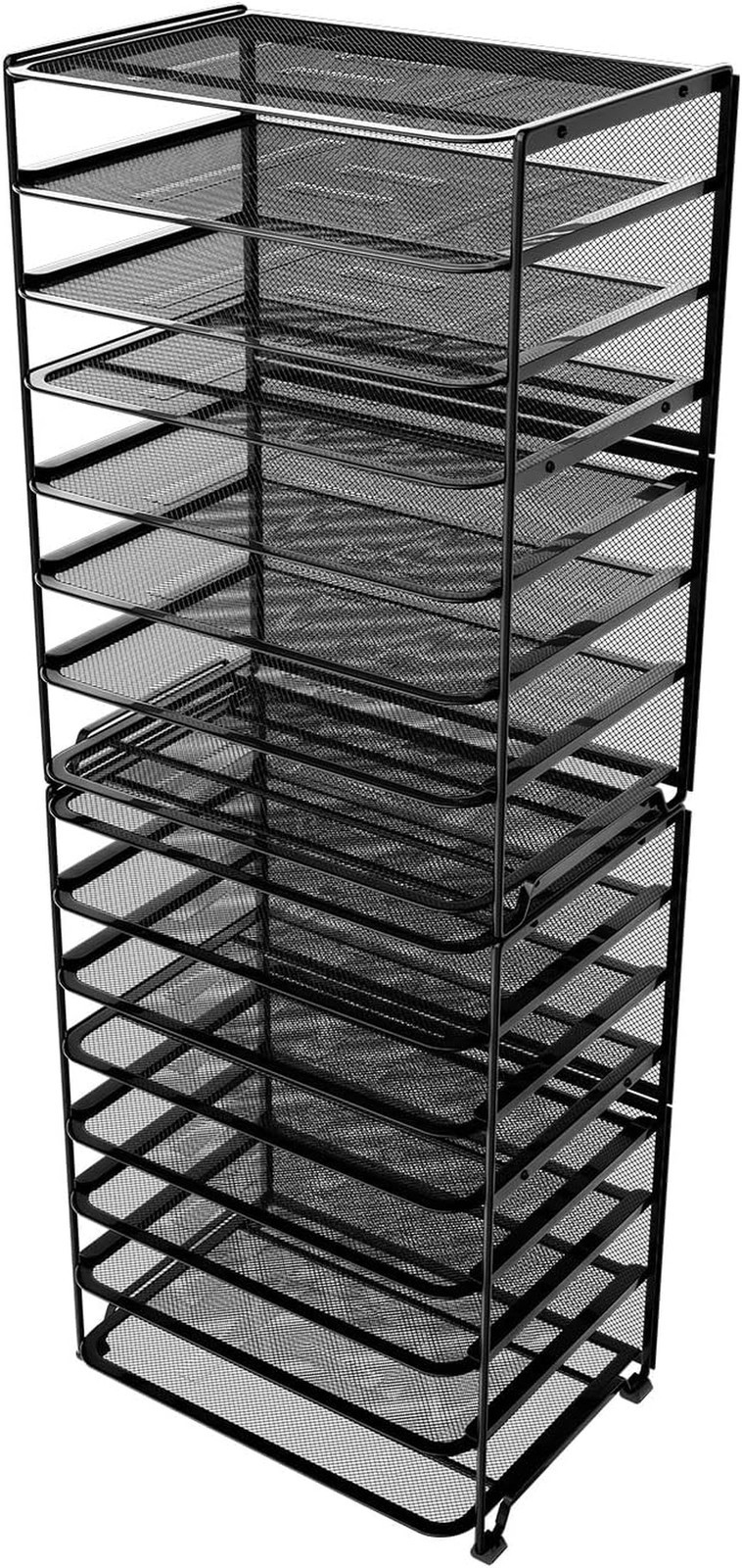 2 Pack 8 Tier Letter Tray Paper – Mesh Desk File Organizer for Office School Des