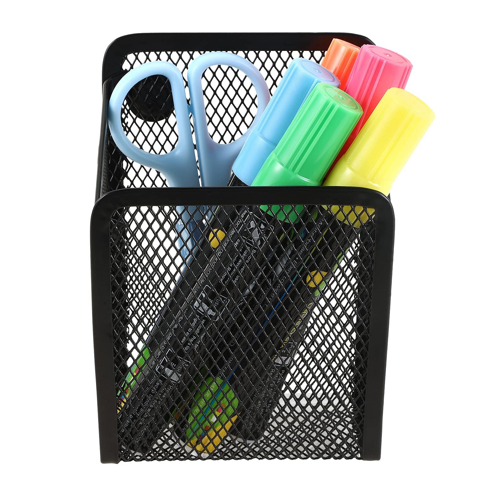 Stainless Steel Pen Basket, Magnetic Utensil Storage, Locker Office, Black