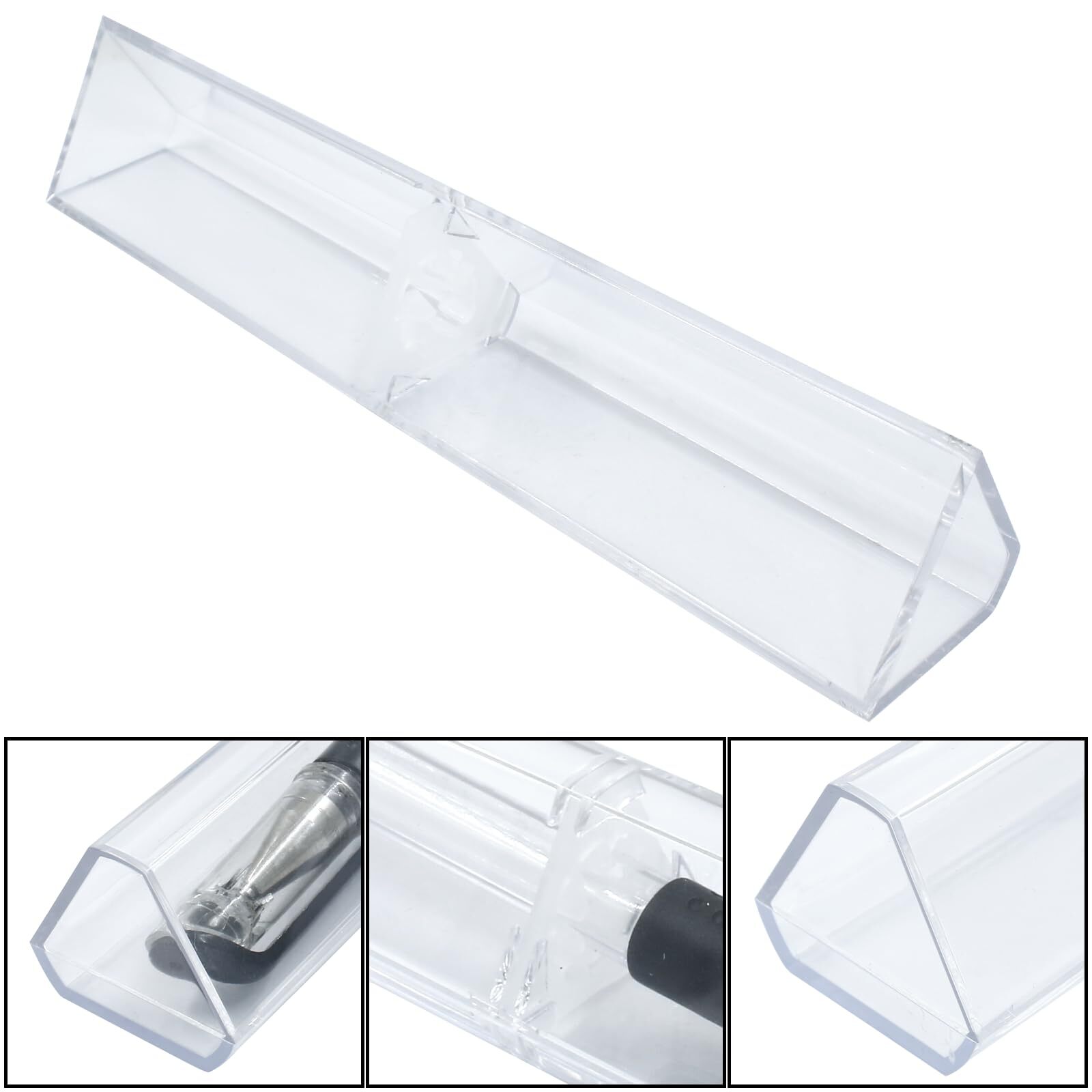 10 Pcs Clear Plastic Pen Case Reusable Empty Pen Gift Storage Container