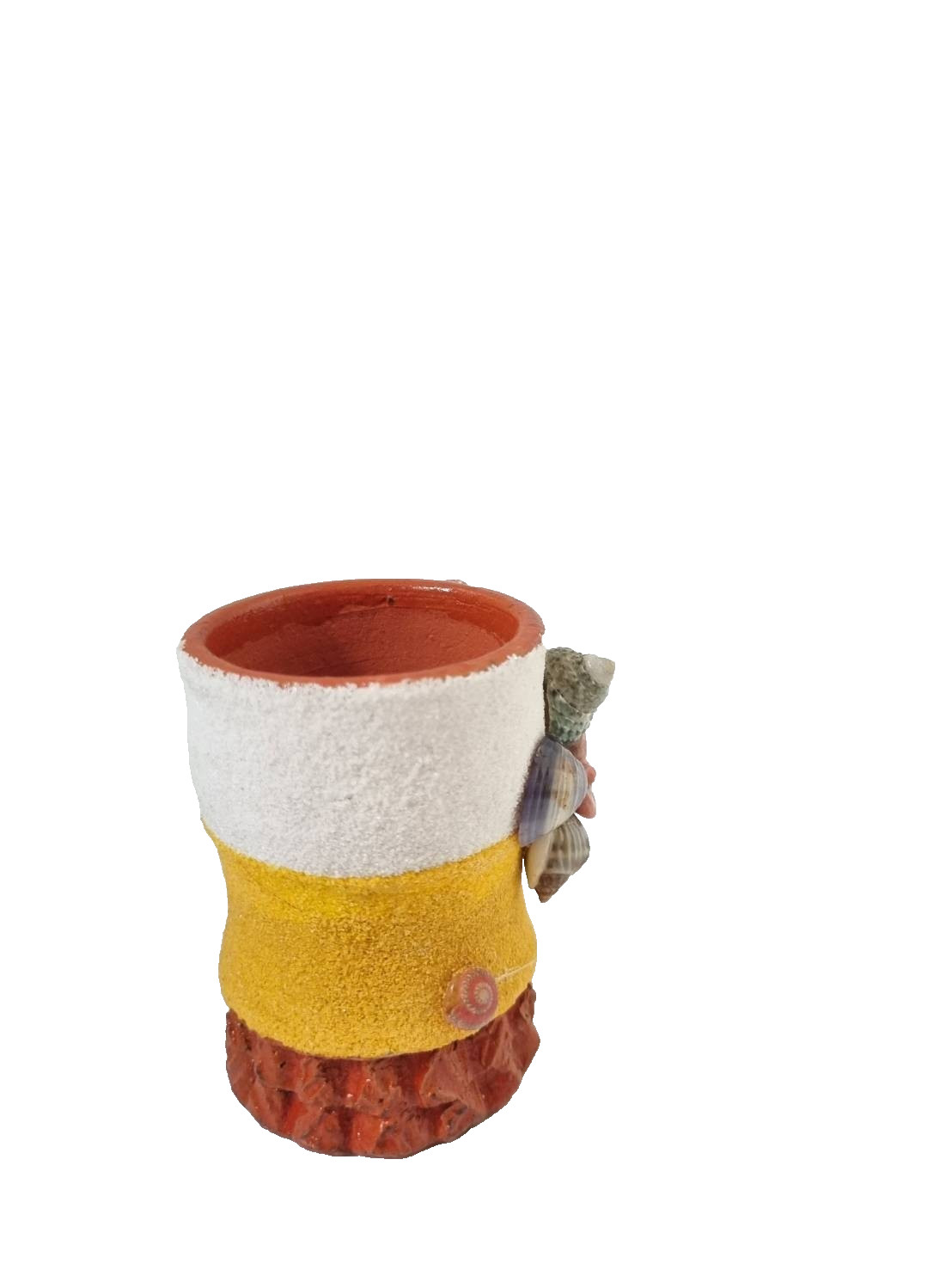 Seashell Pen Pencil Holder Craft Beach Coastal Desk Organizer Shell Art Cup 3″