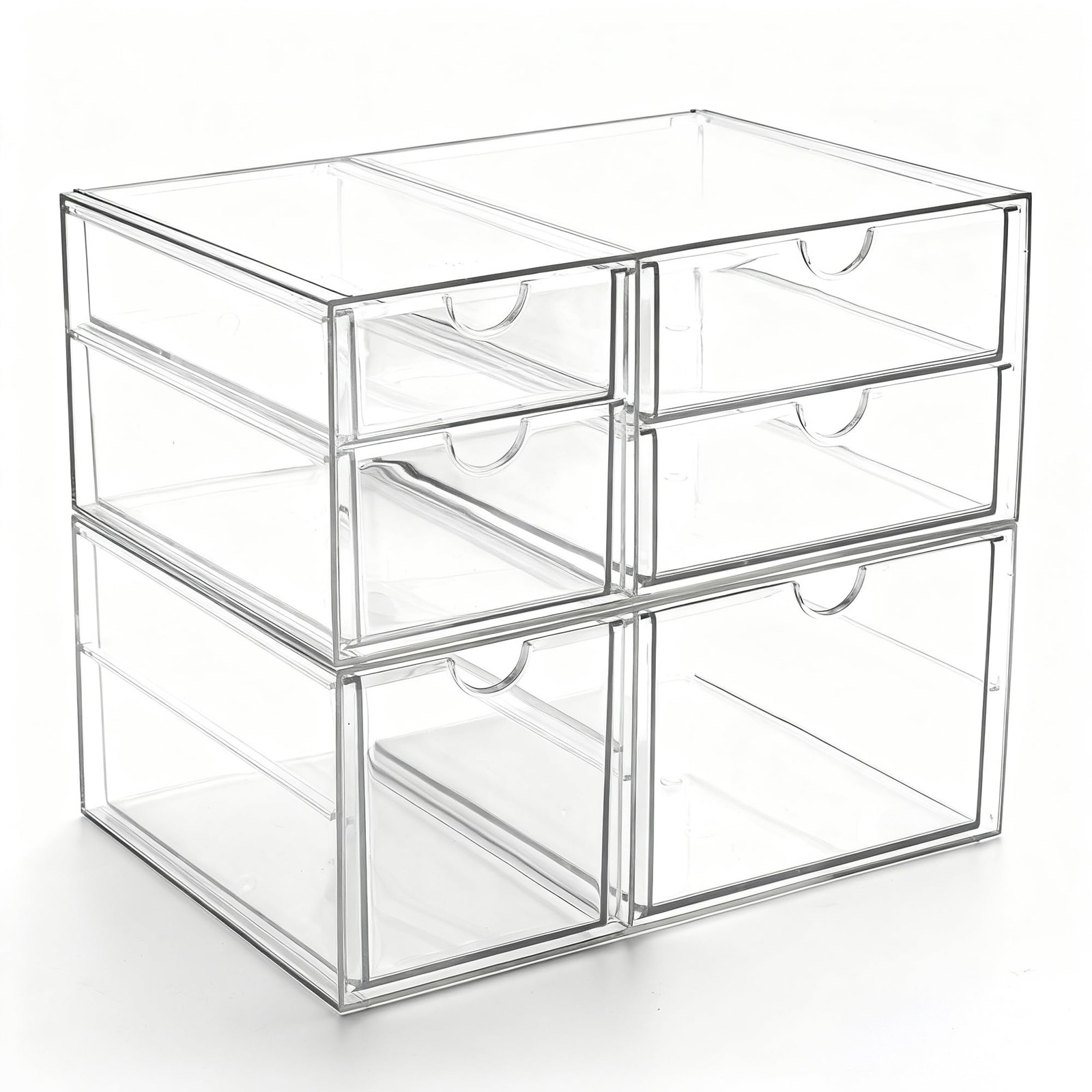 Prsildan Acrylic Drawer Makeup Organizer with 6 Drawers (Not for Transparent