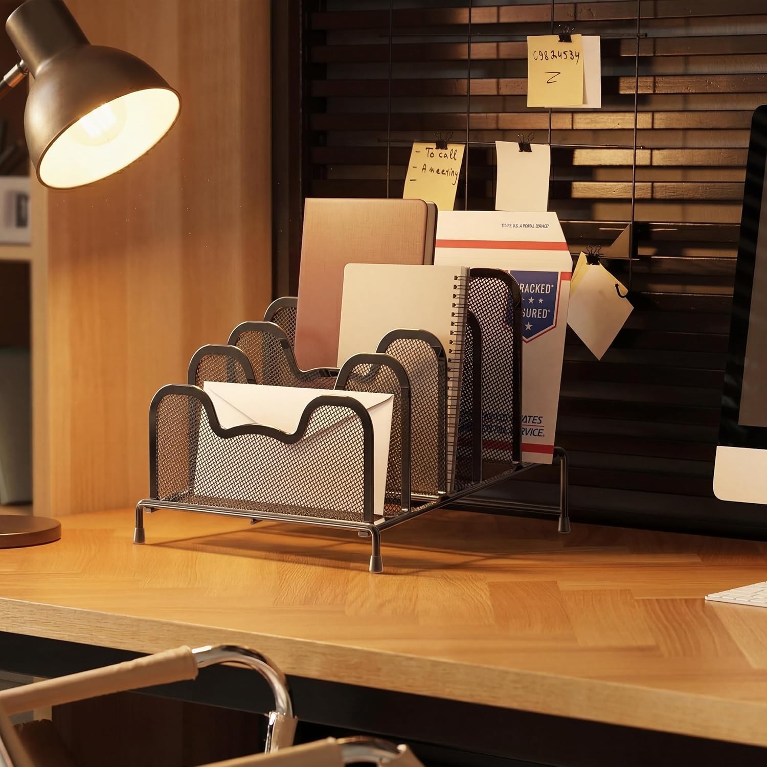 Portable 5-Section File Organizer – Minimalist Design for Desktop Elegance